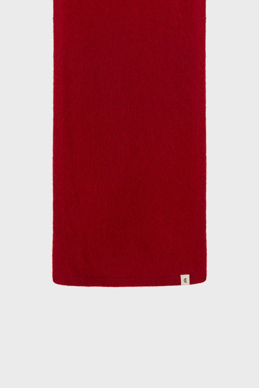 Folded detail revealing the soft, dense texture of the fine cashmere knit.