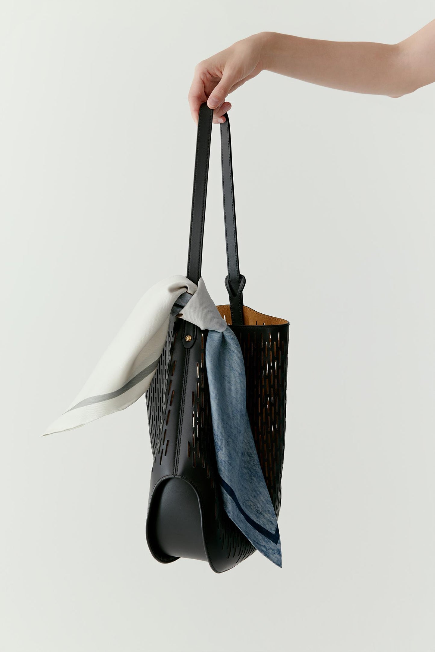 Hobo Bag in Perforated Leather