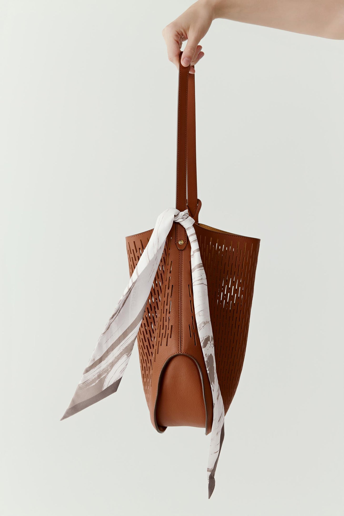 Hobo Bag in Perforated Leather