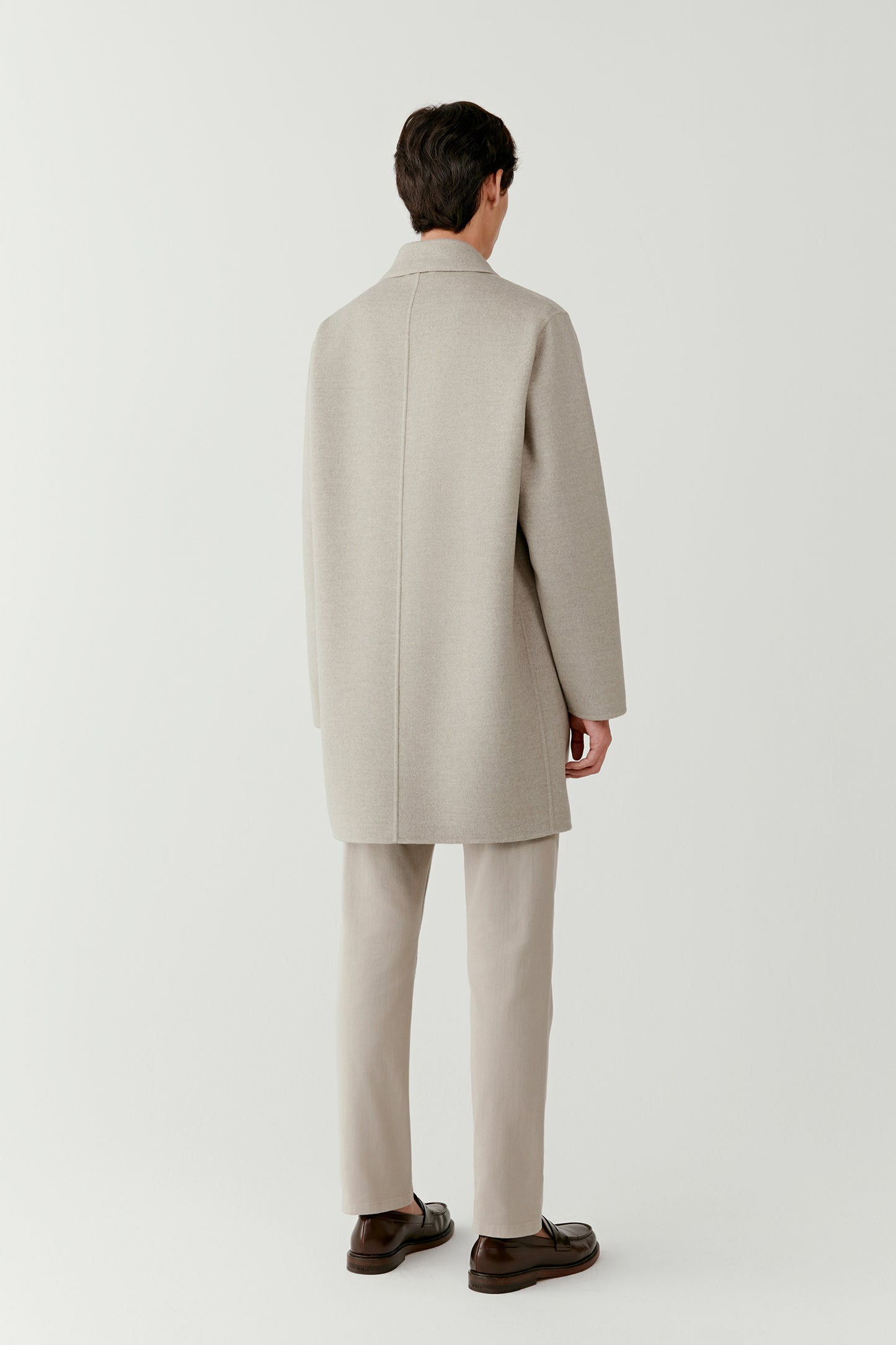 Coat in Double-Faced Wool