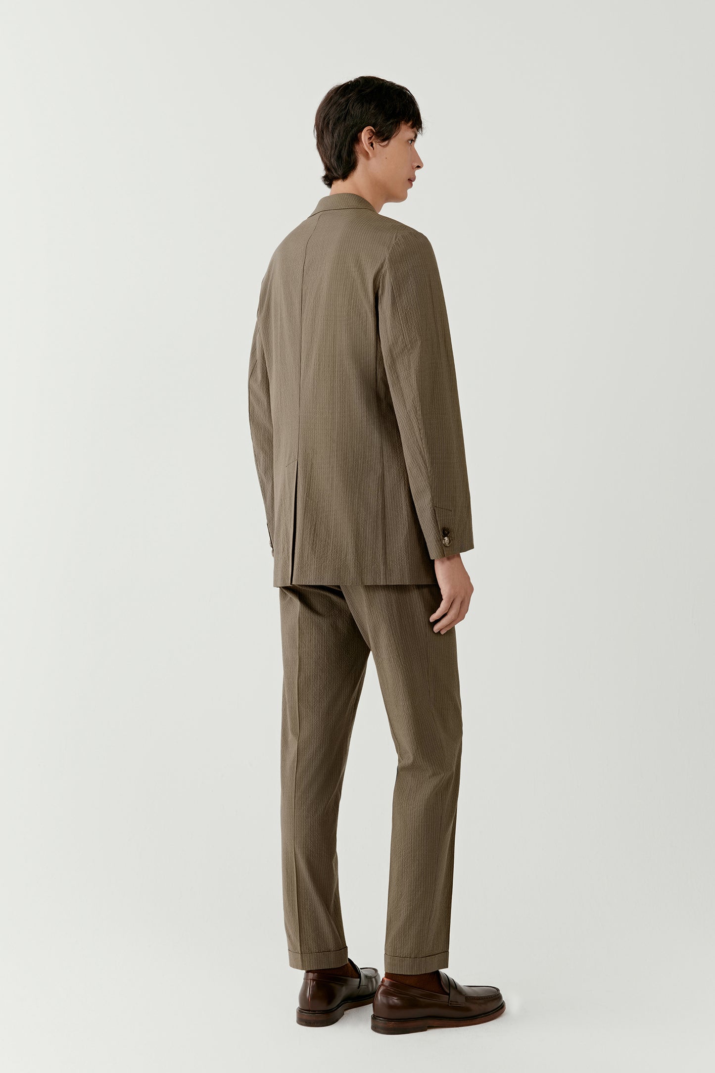 Check Blazer in Silk and Wool