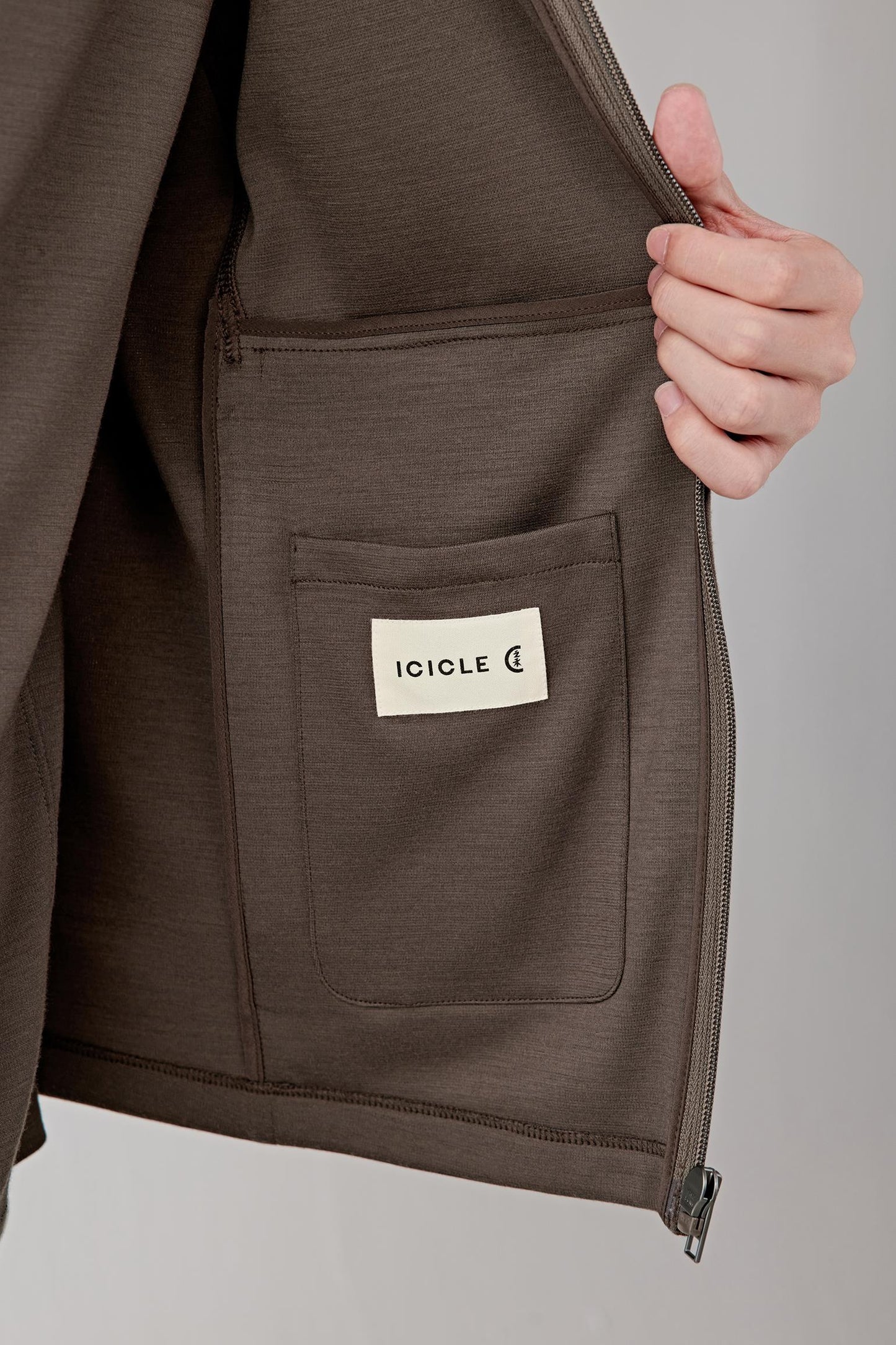 Interior detail showing the lining and construction finish.