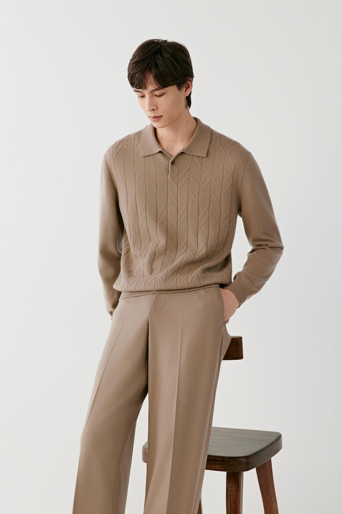 Pantalon en laine et cachemire