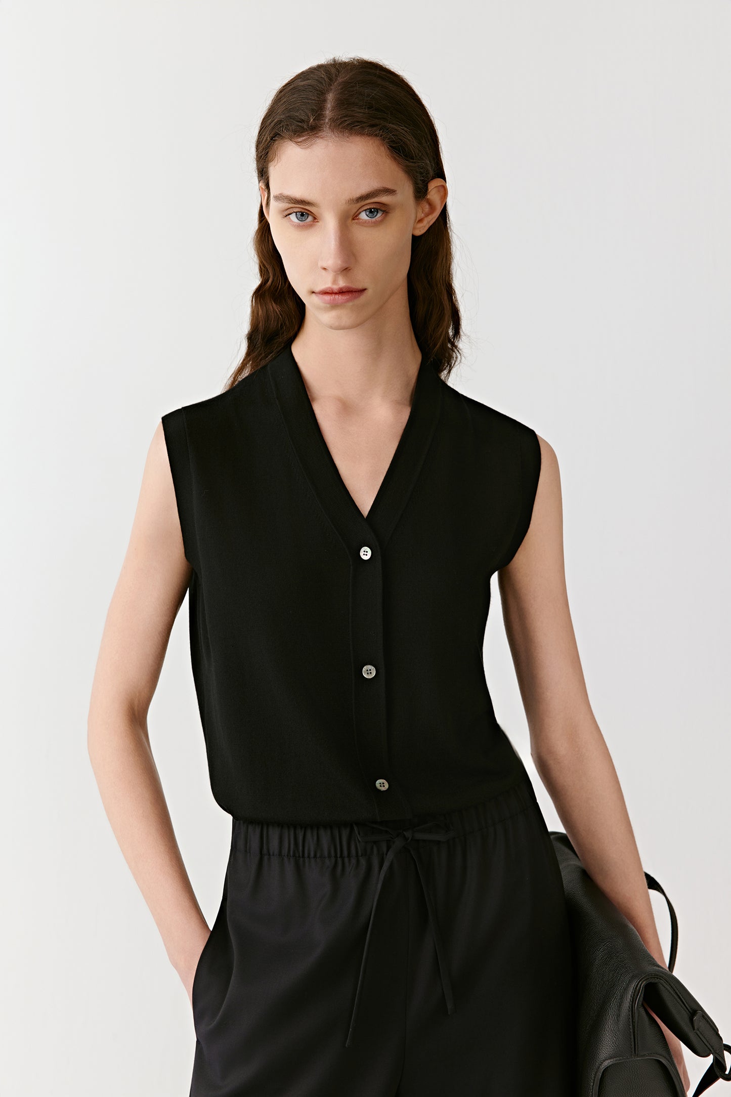 Vest in Wool and Silk
