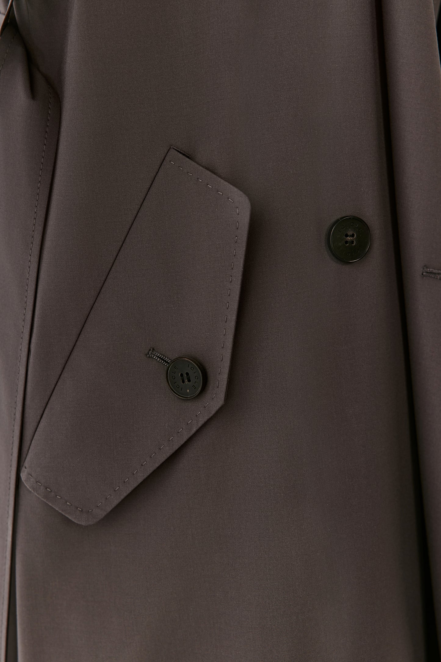 DEW Trench Coat in Wool and Silk