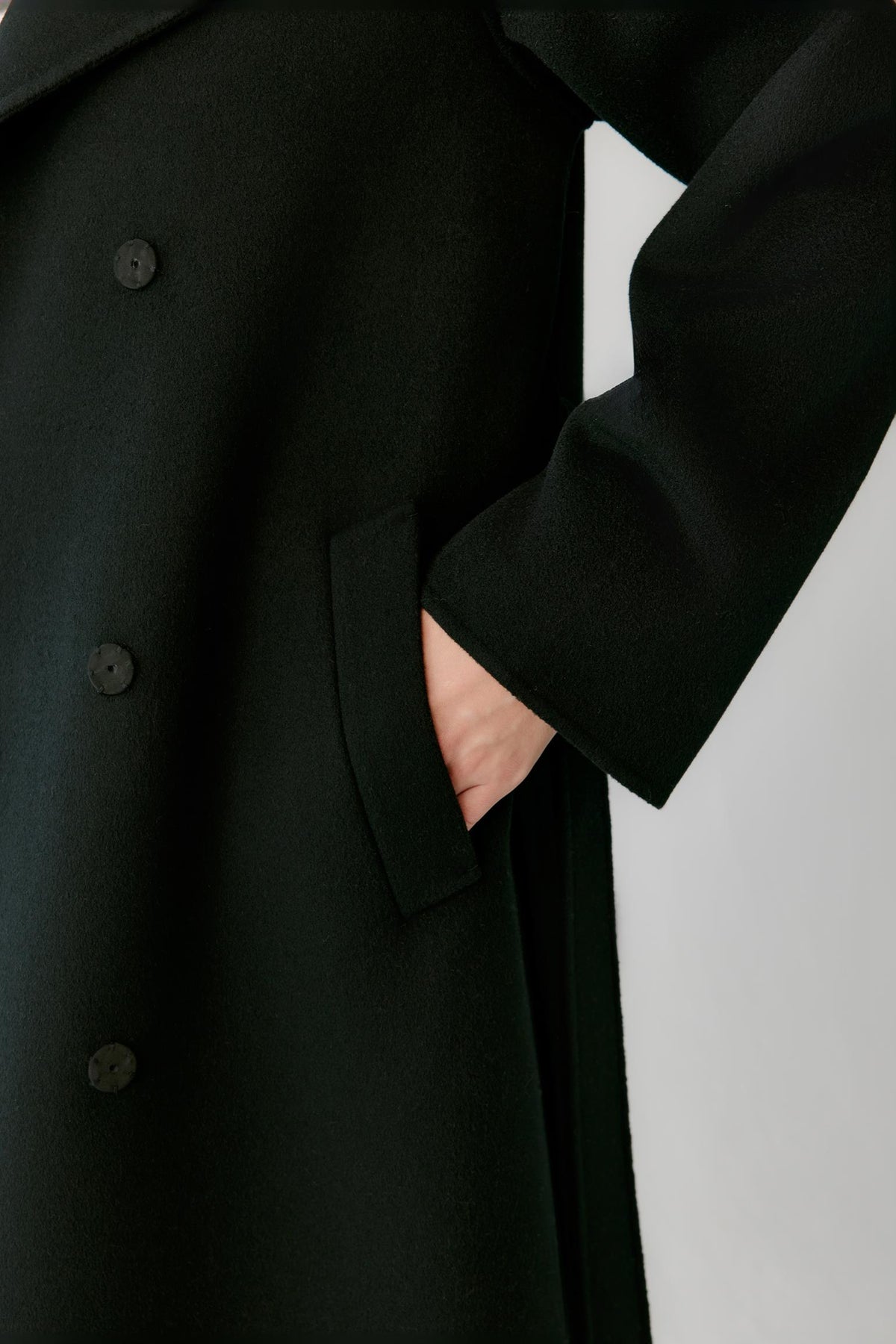 Manteau long en laine