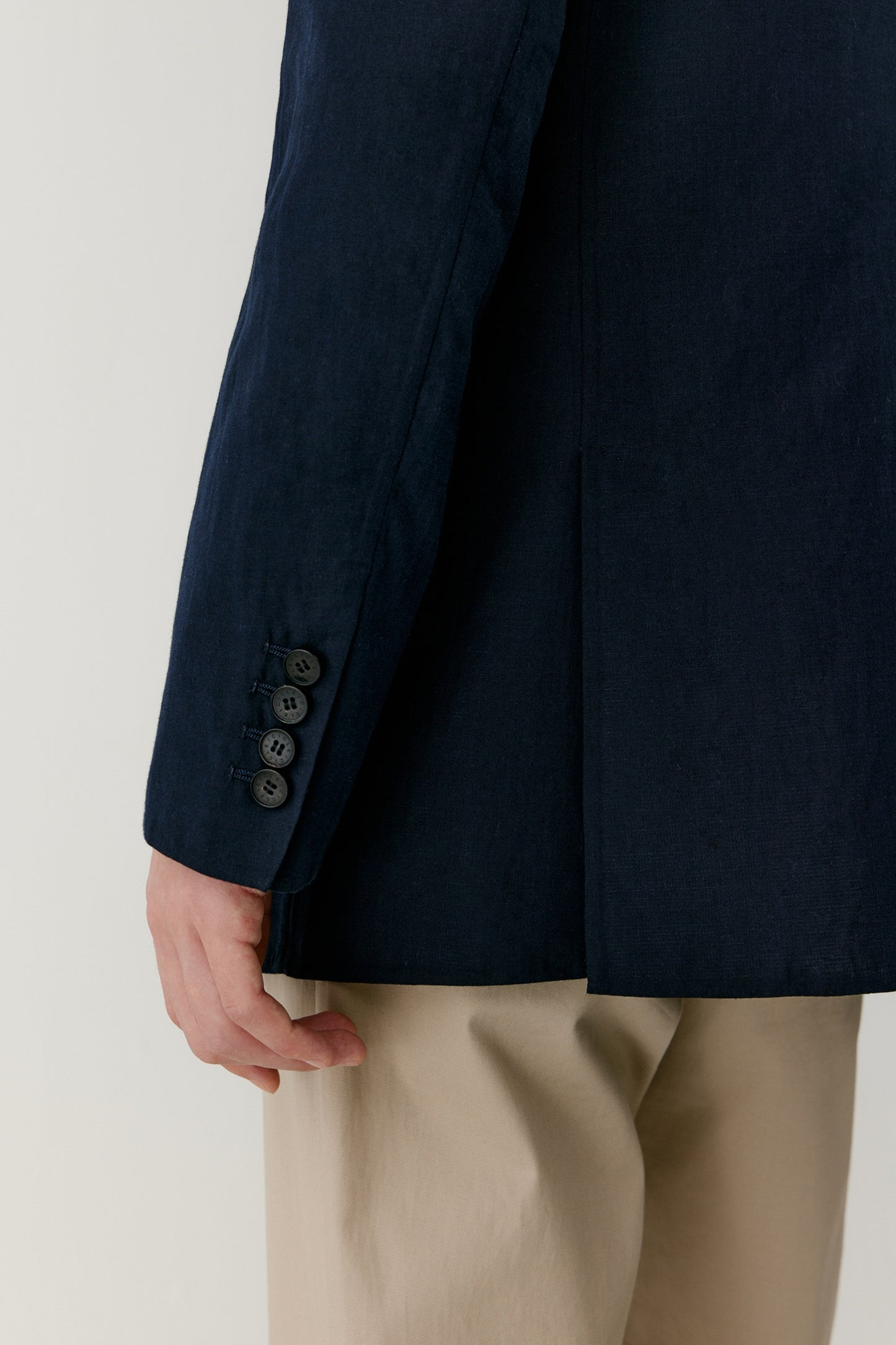 Straight-Fit Blazer in Double-Face Cotton