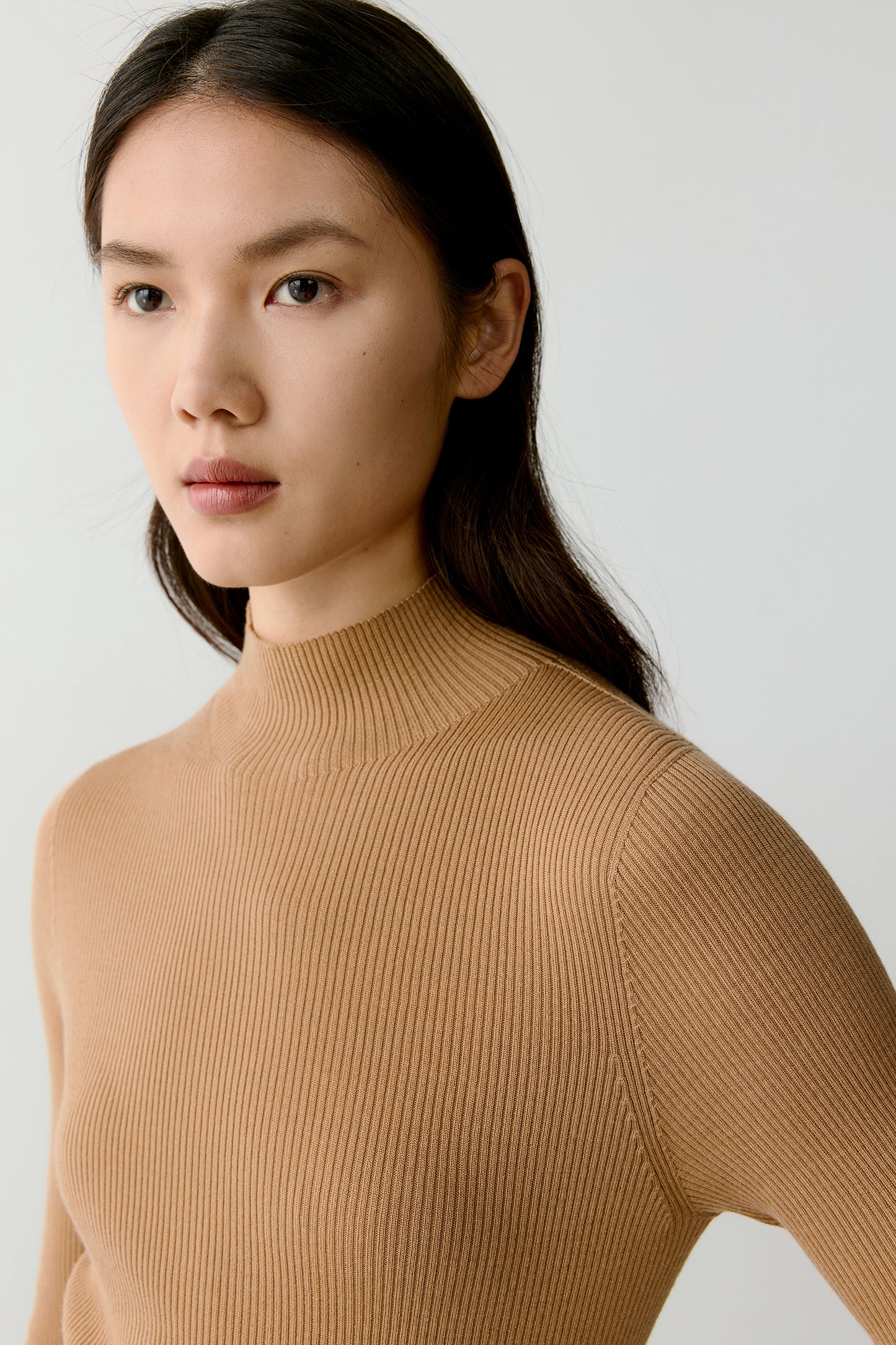 Ribbed Pullover in Superfine Wool