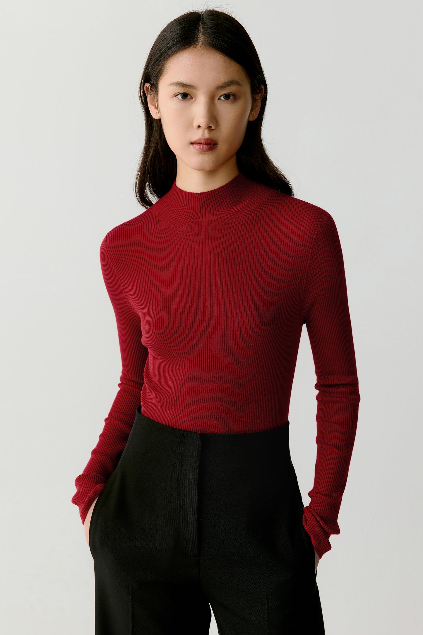 The final image offers a close look at the texture and depth of the red hue under gentle lighting, conveying warmth and vibrancy.