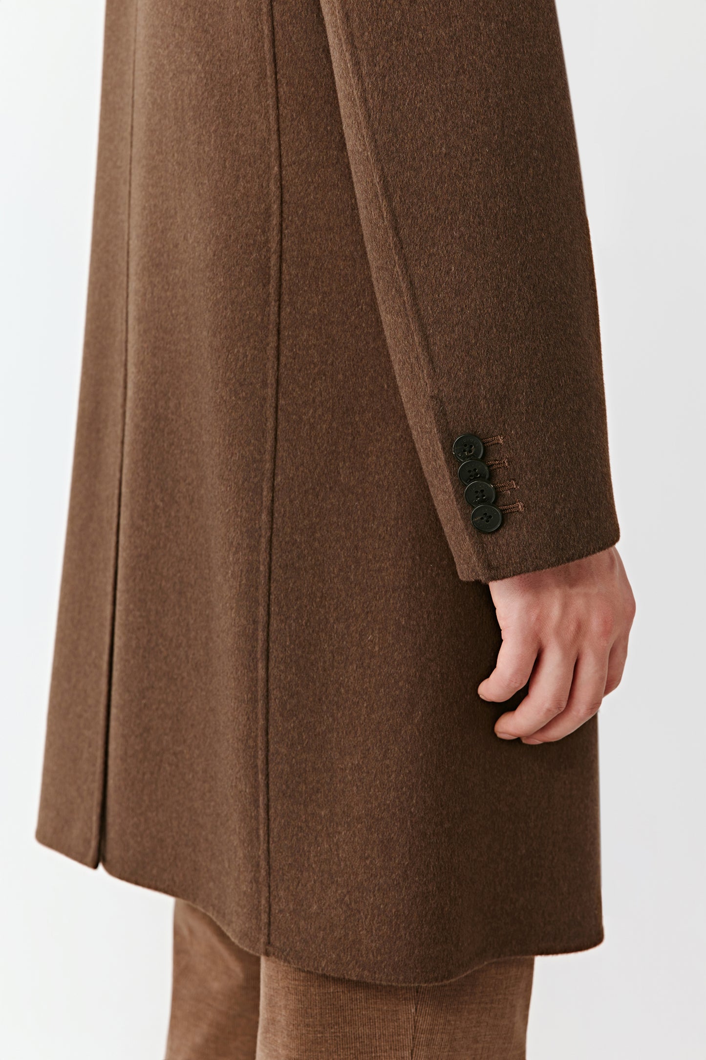 Detail of the buttons and fine, elegant lines.