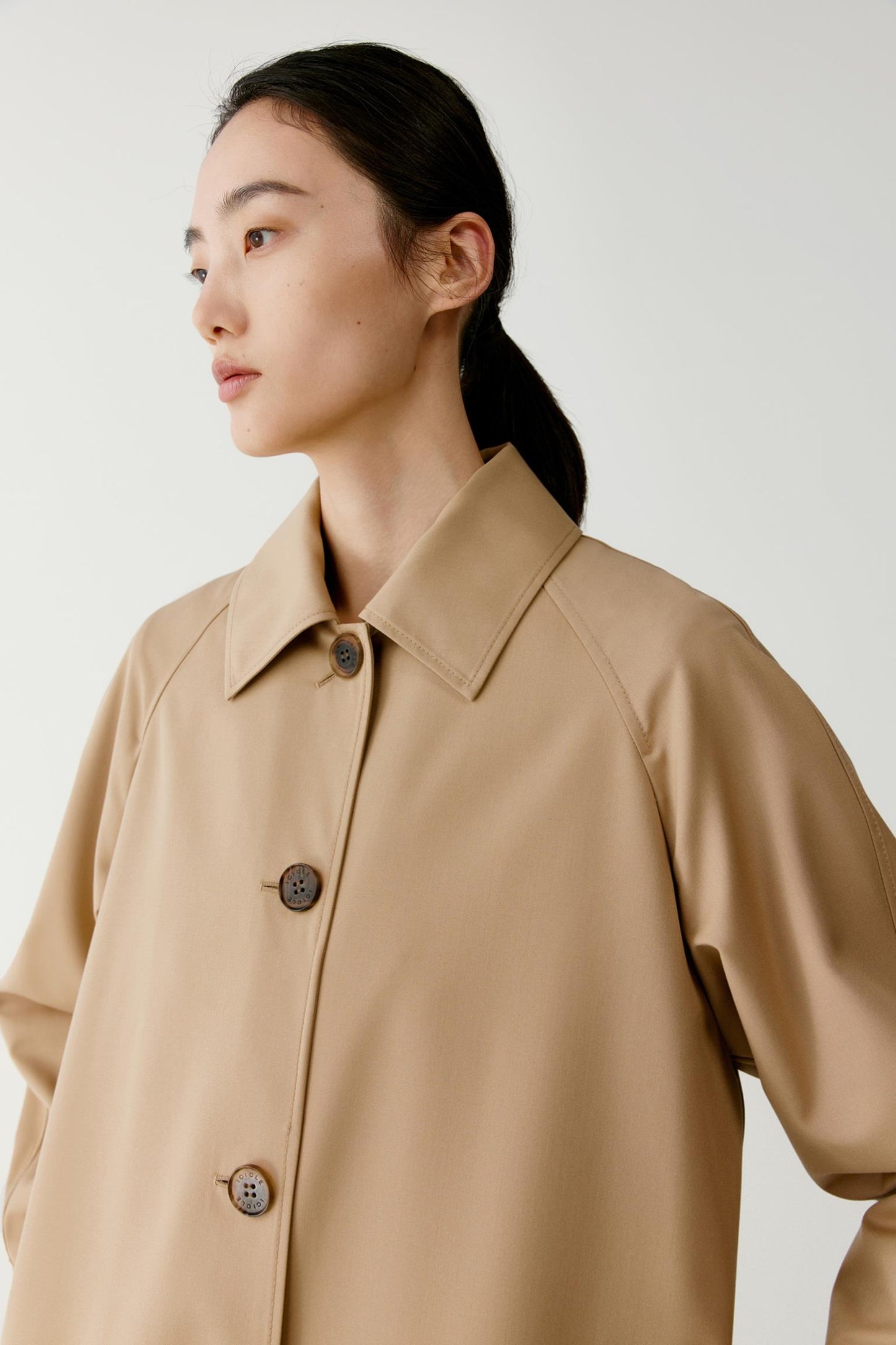 DEW Parka Coat in Wool and Silk