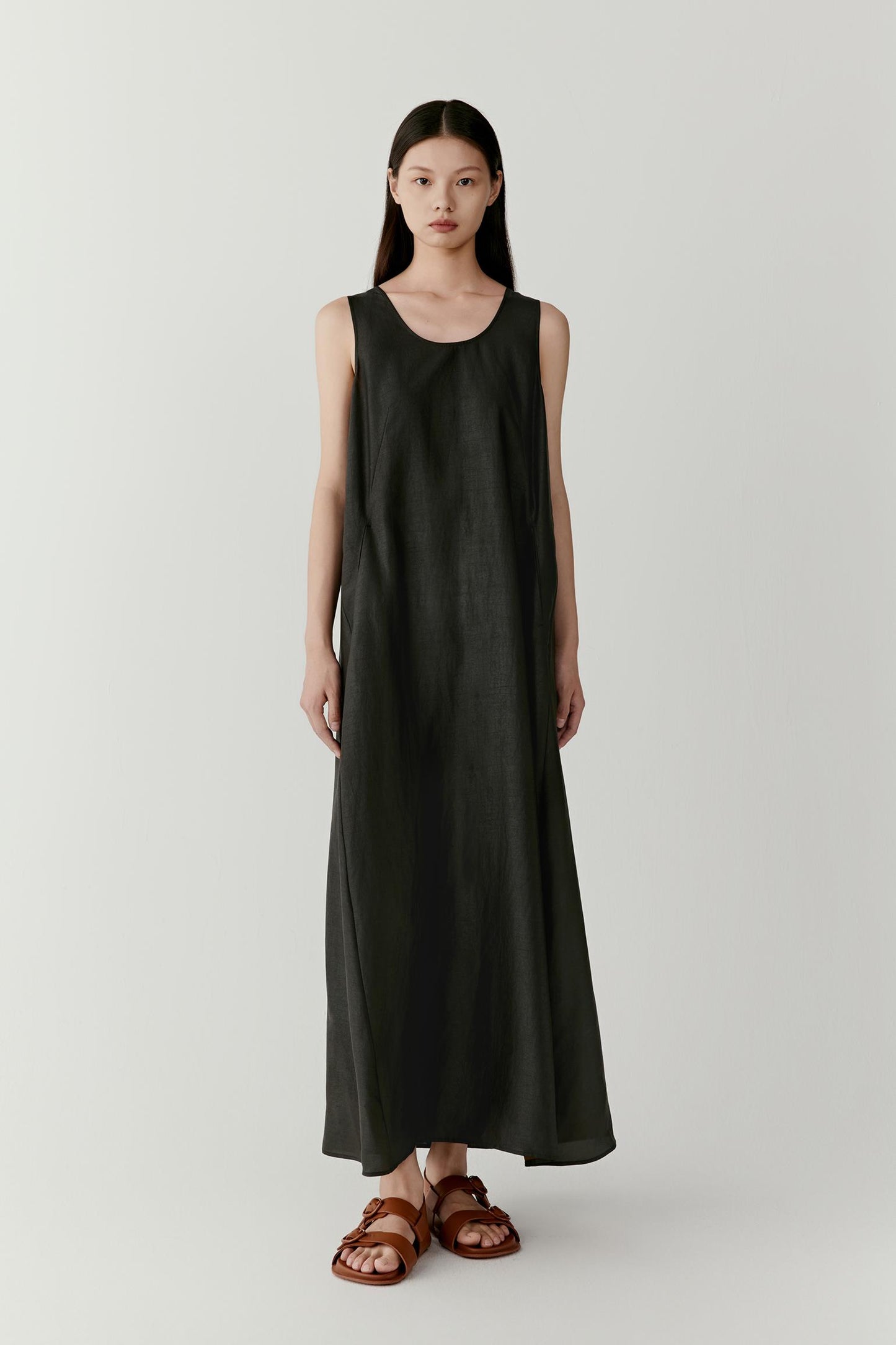 Robe longue en soie de Canton