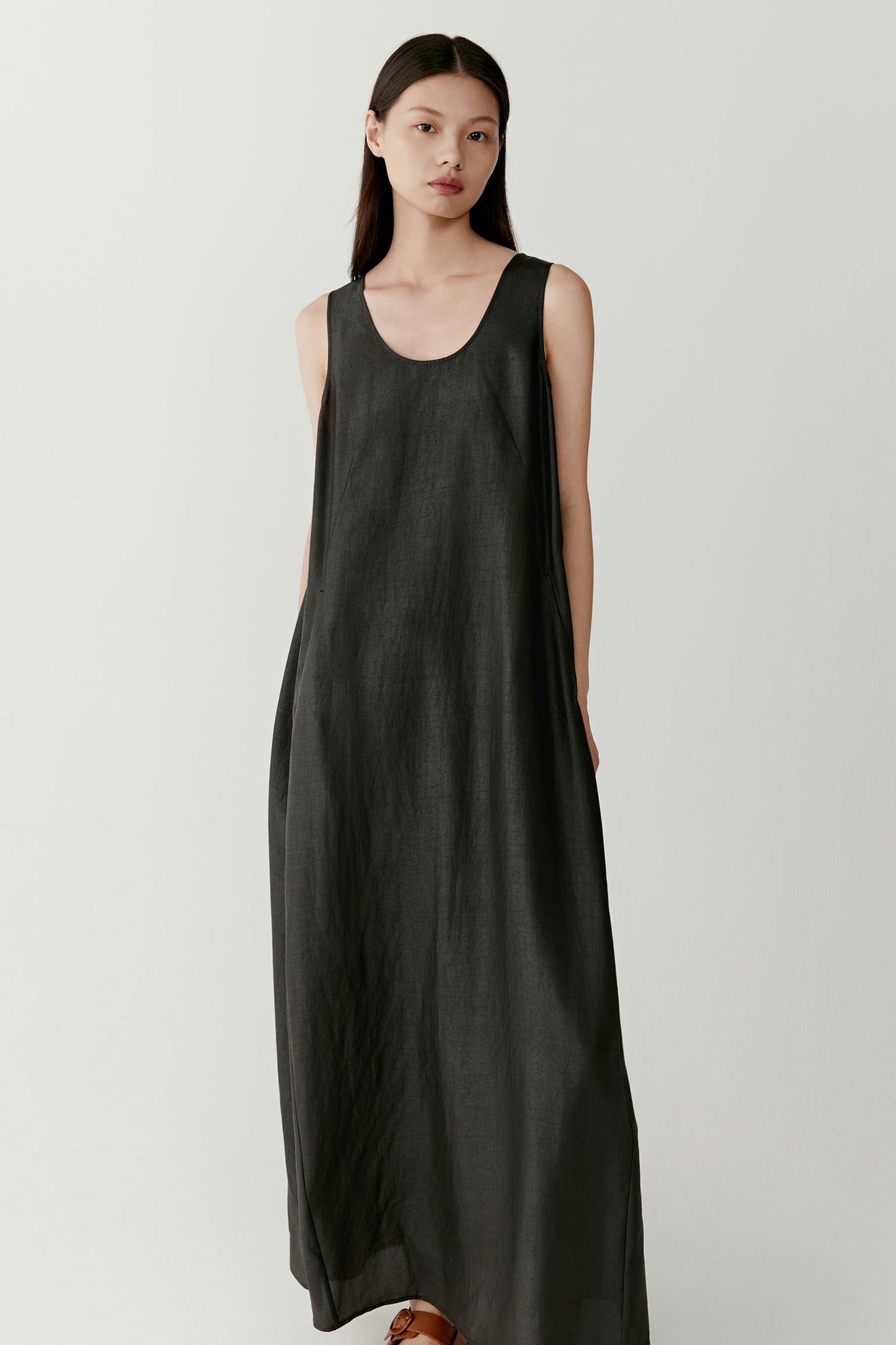 Robe longue en soie de Canton