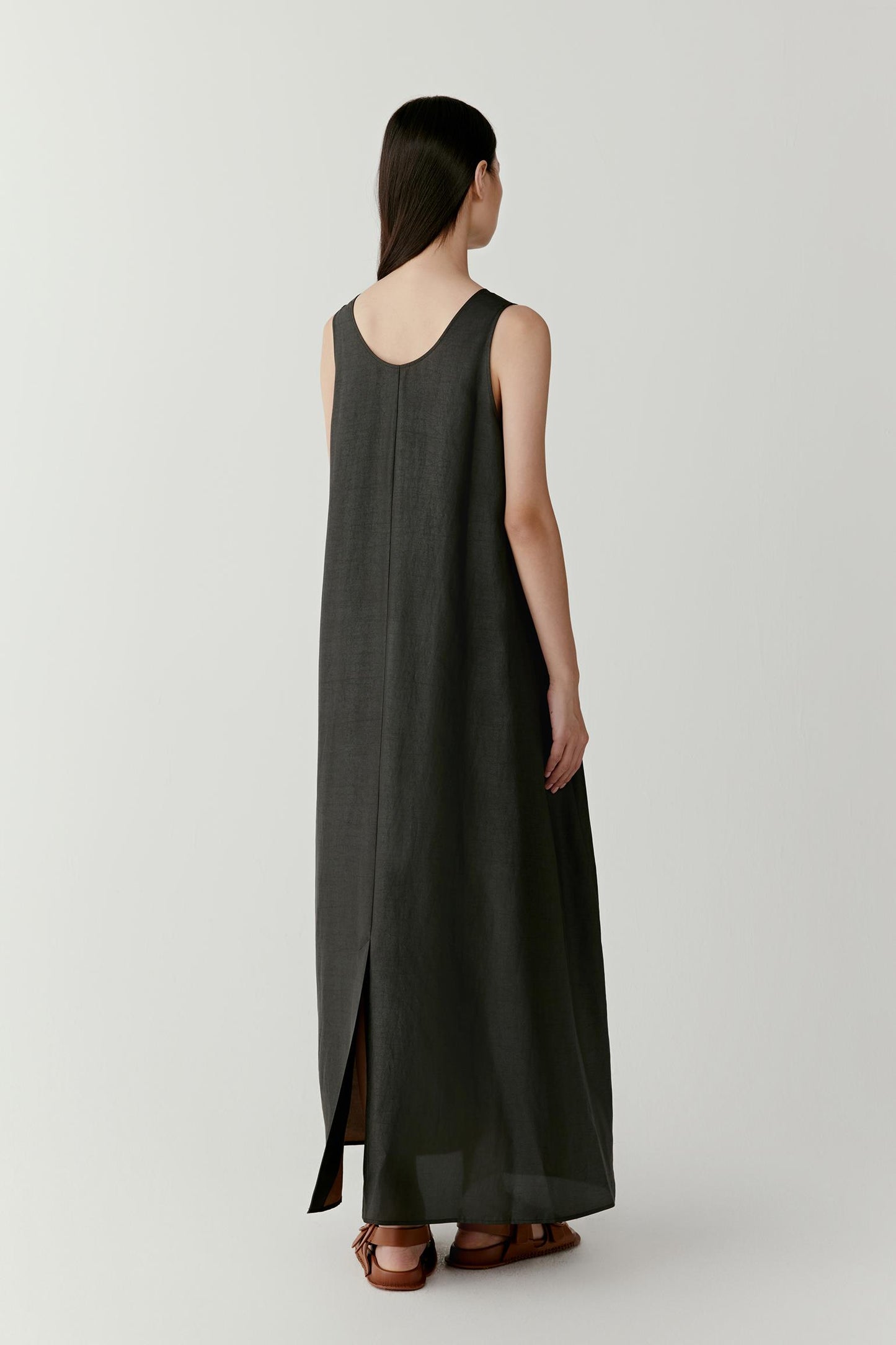 Robe longue en soie de Canton