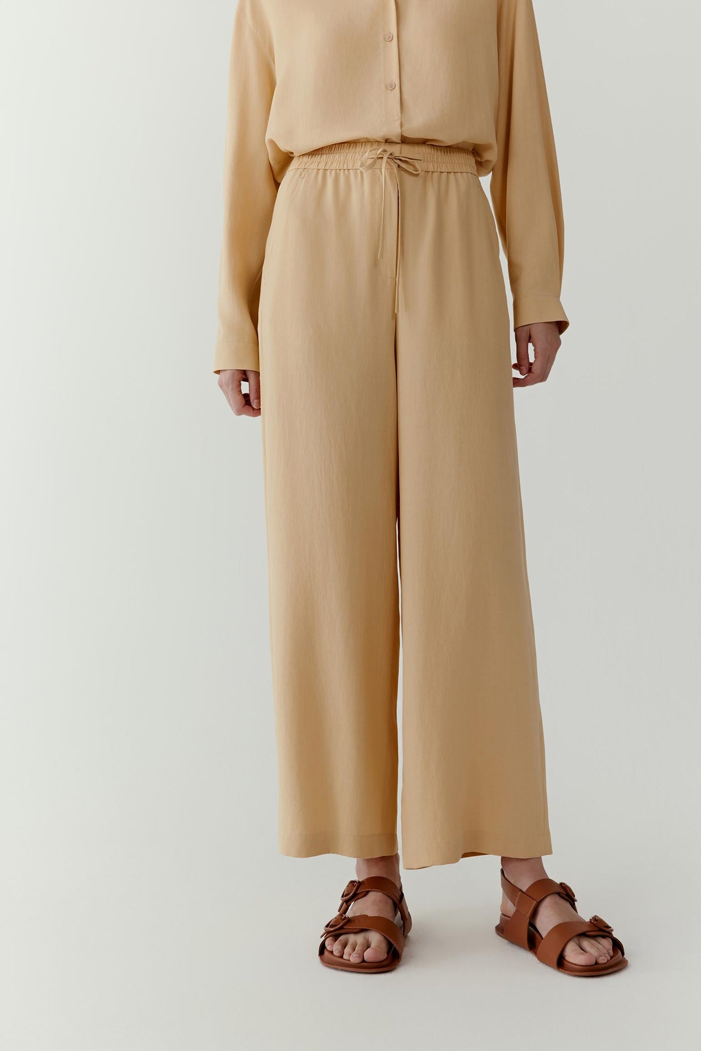 Pantalon large en soie