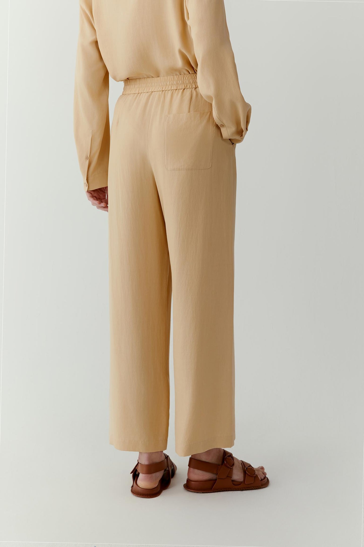 Pantalon large en soie