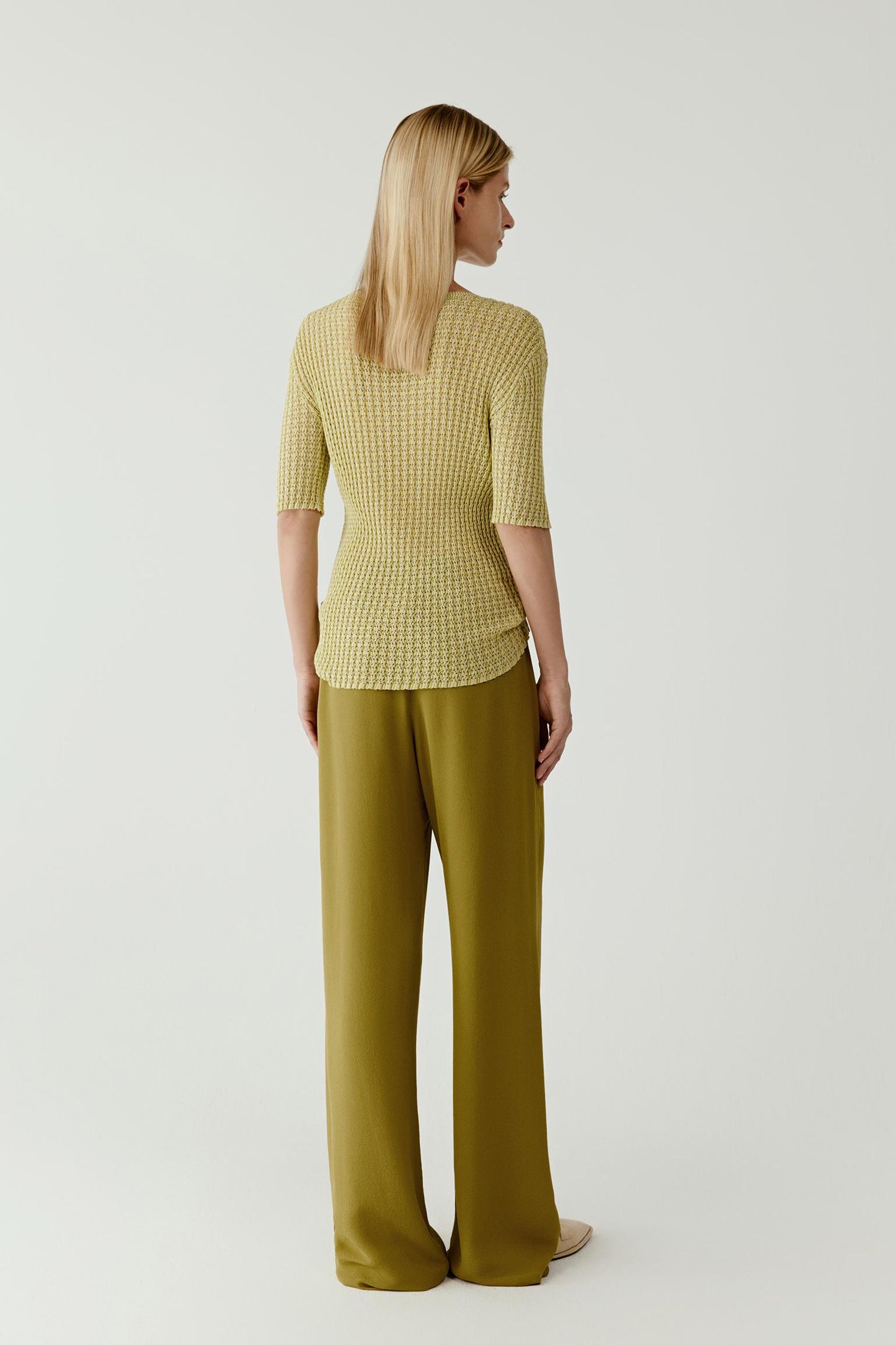 Pull en maille soie et coton