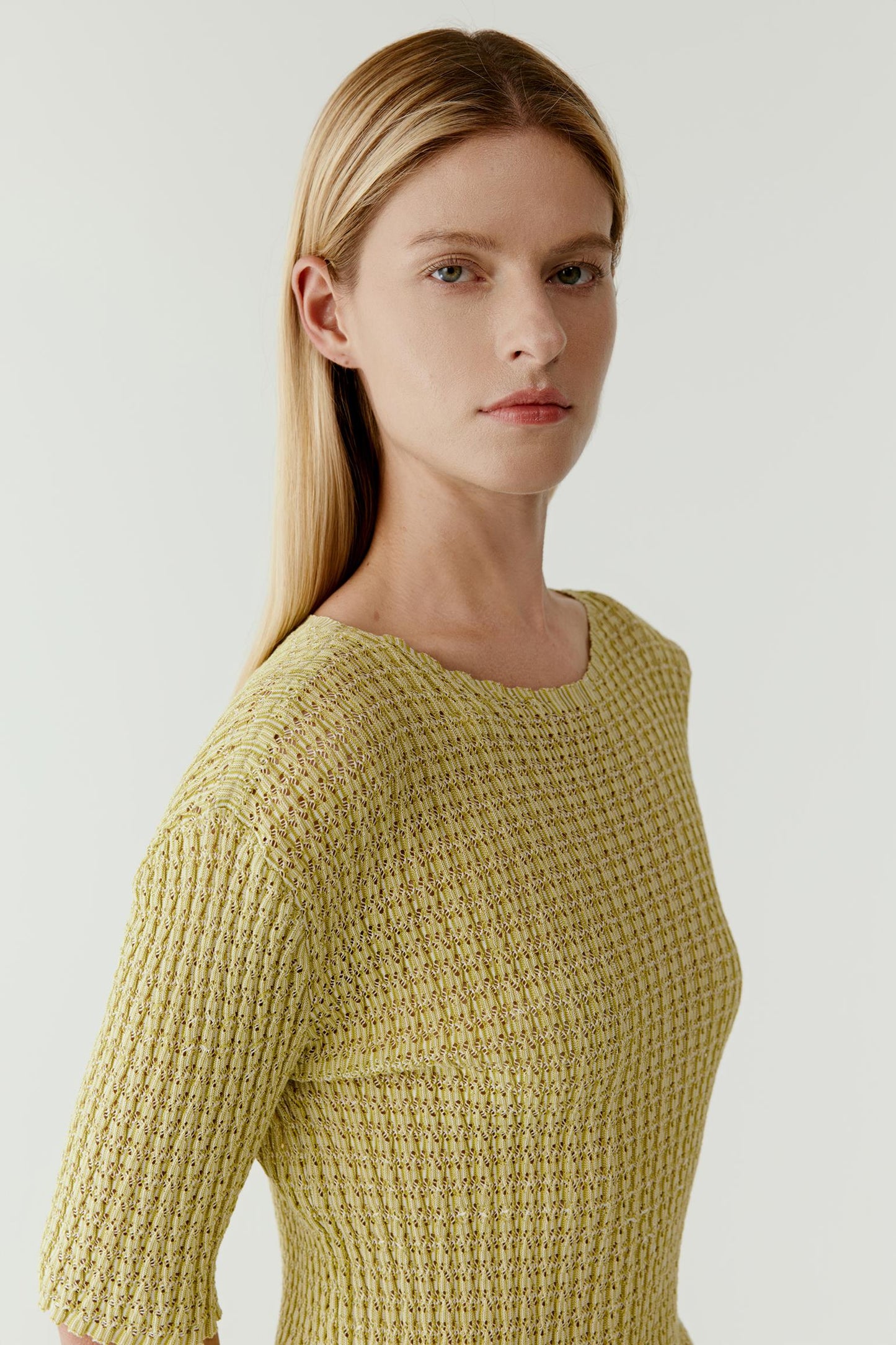 Pull en maille soie et coton