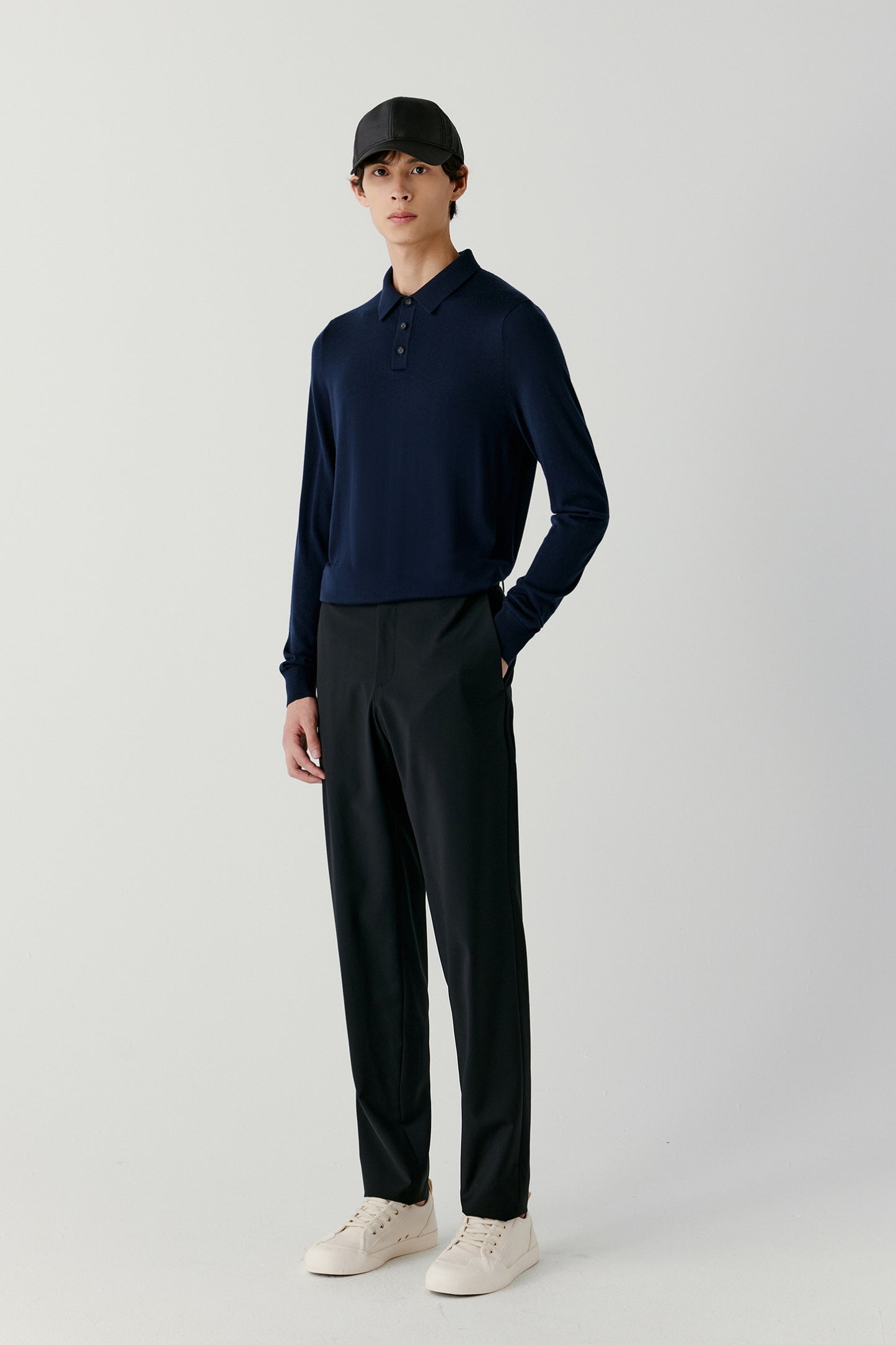 Polo en laine mérinos