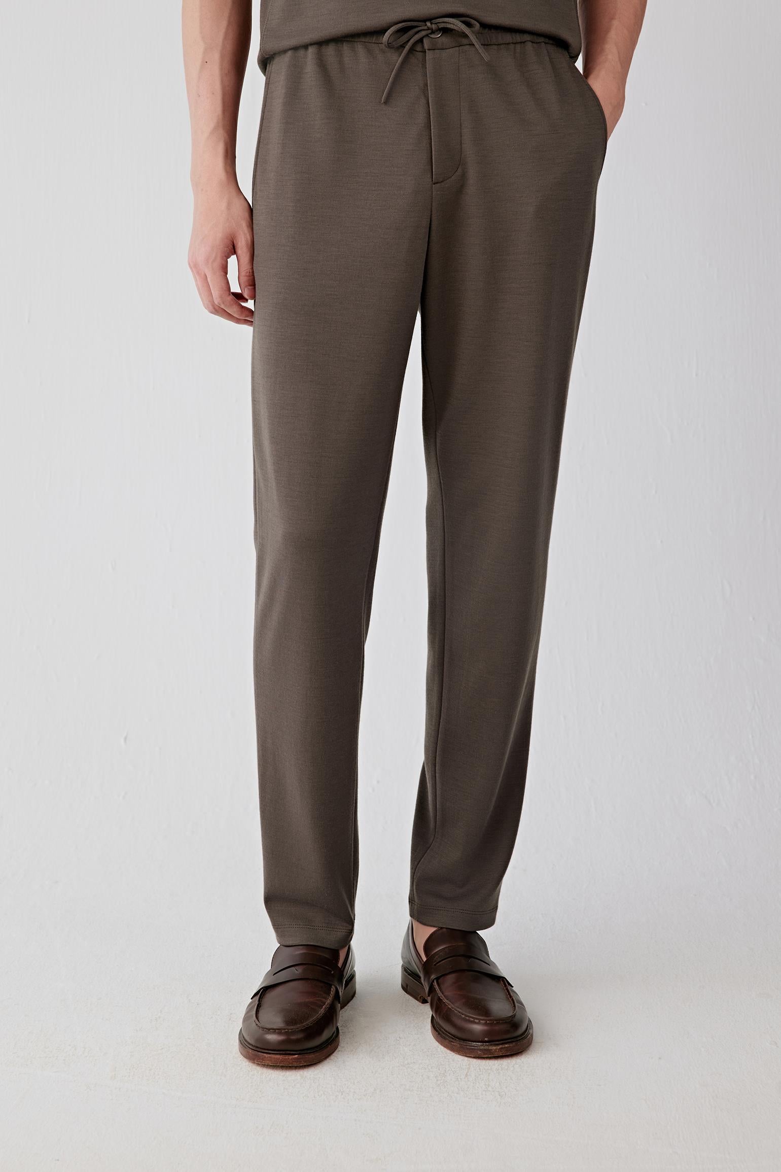 Front view highlighting the straight-leg cut and clean silhouette.