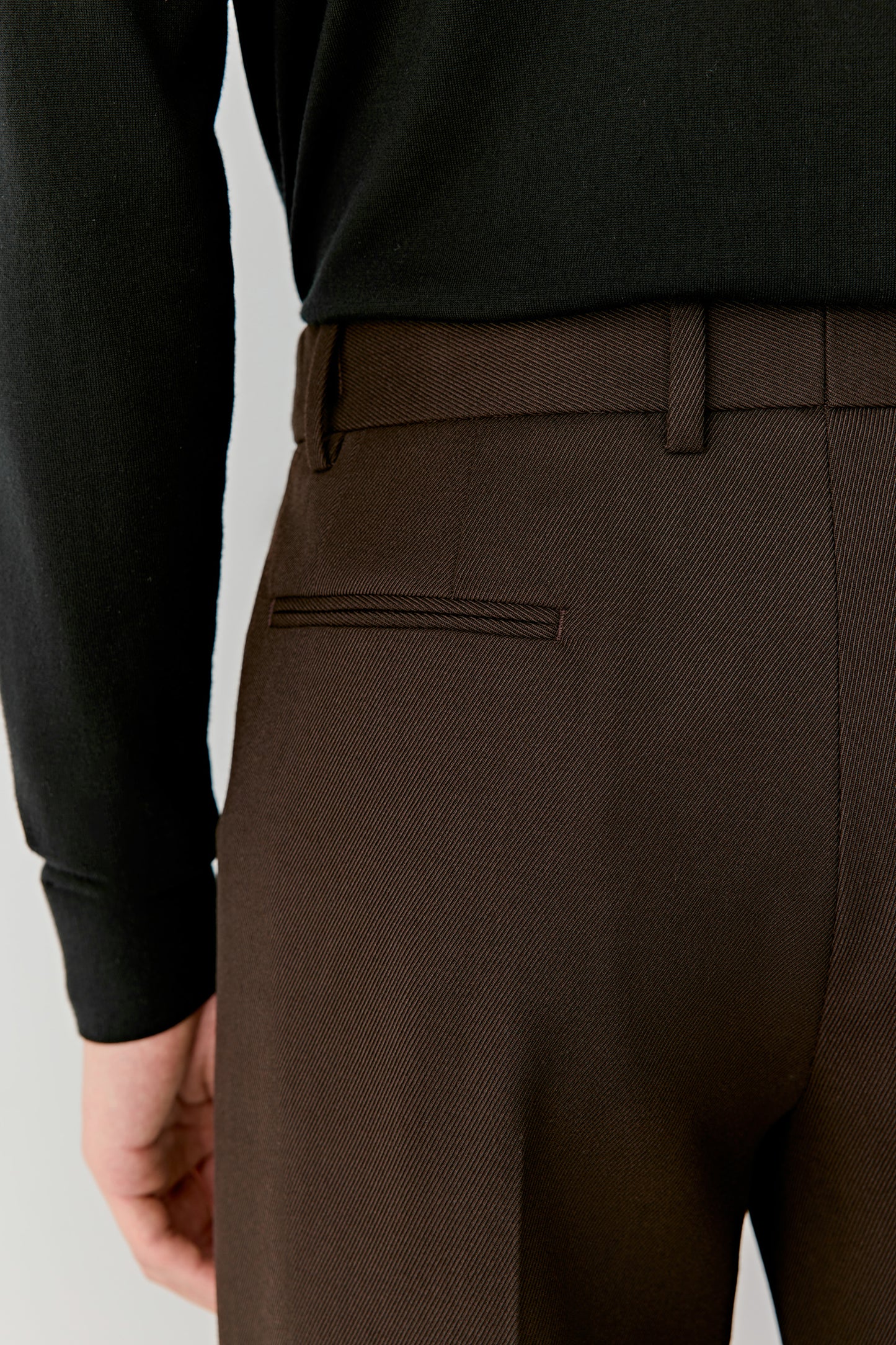  Pantalon en laine sergée