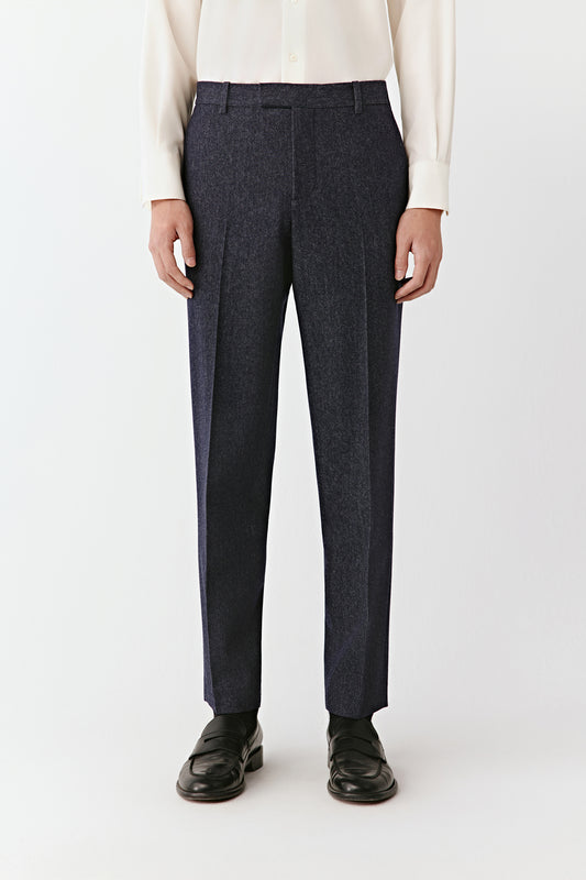 Trousers in Denim-Effect Wool
