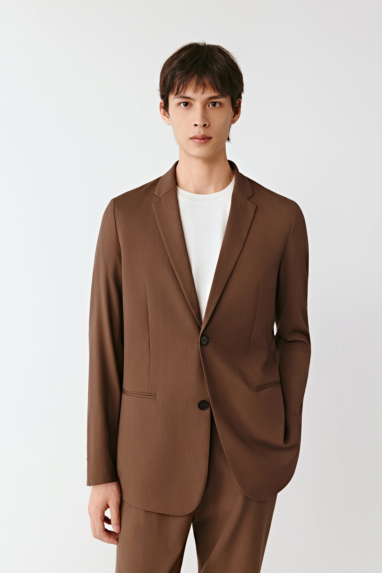 Veste en laine peignée