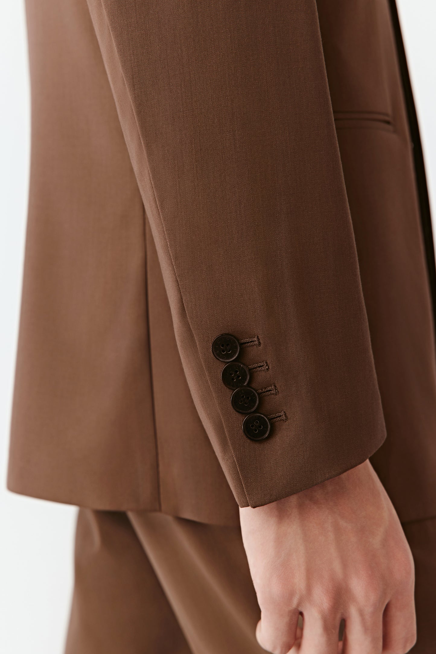 Veste en laine peignée
