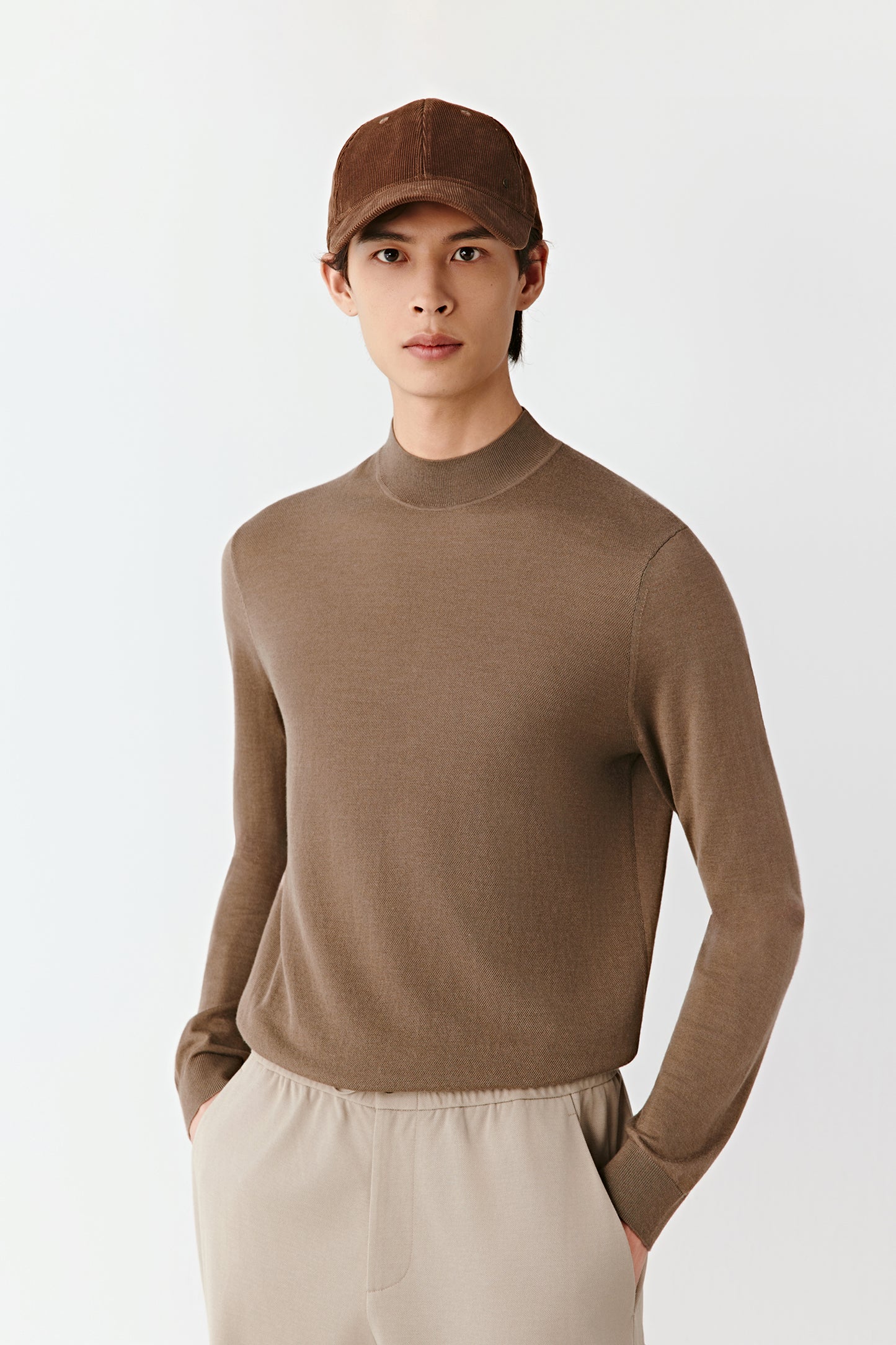 Pull en laine, soie et cachemire