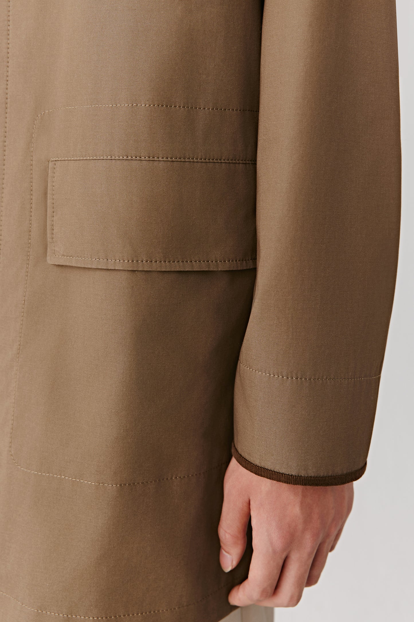 Cotton Jacket with Curduroy Collar