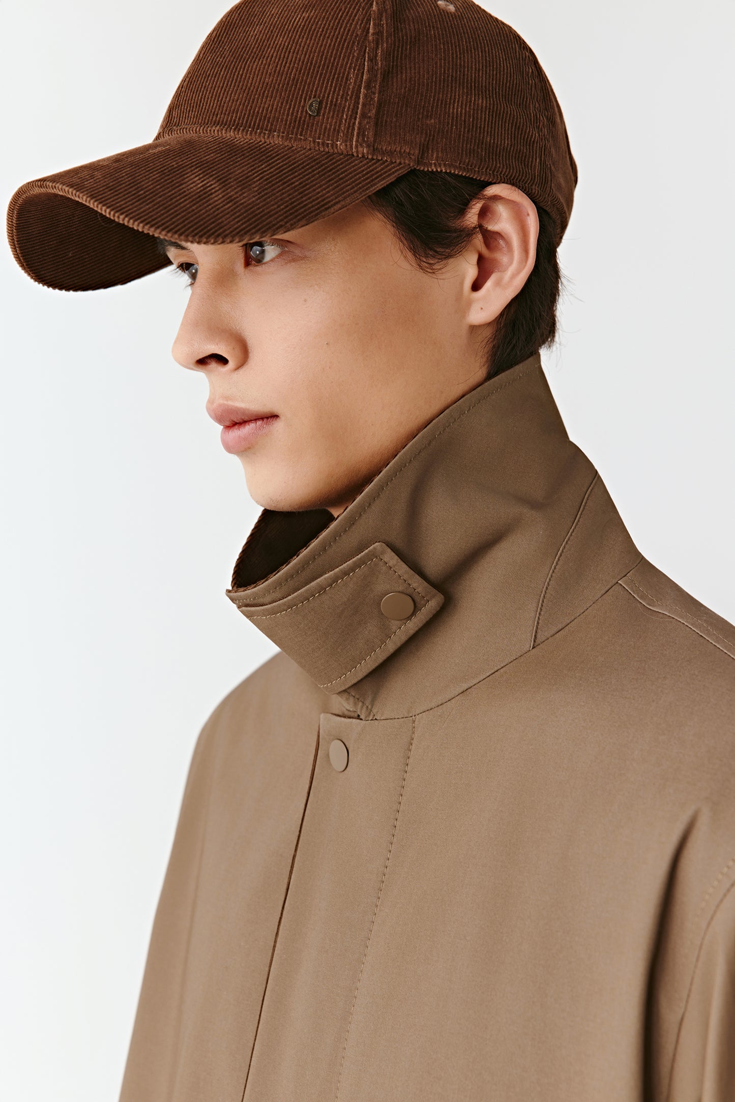 Cotton Jacket with Curduroy Collar