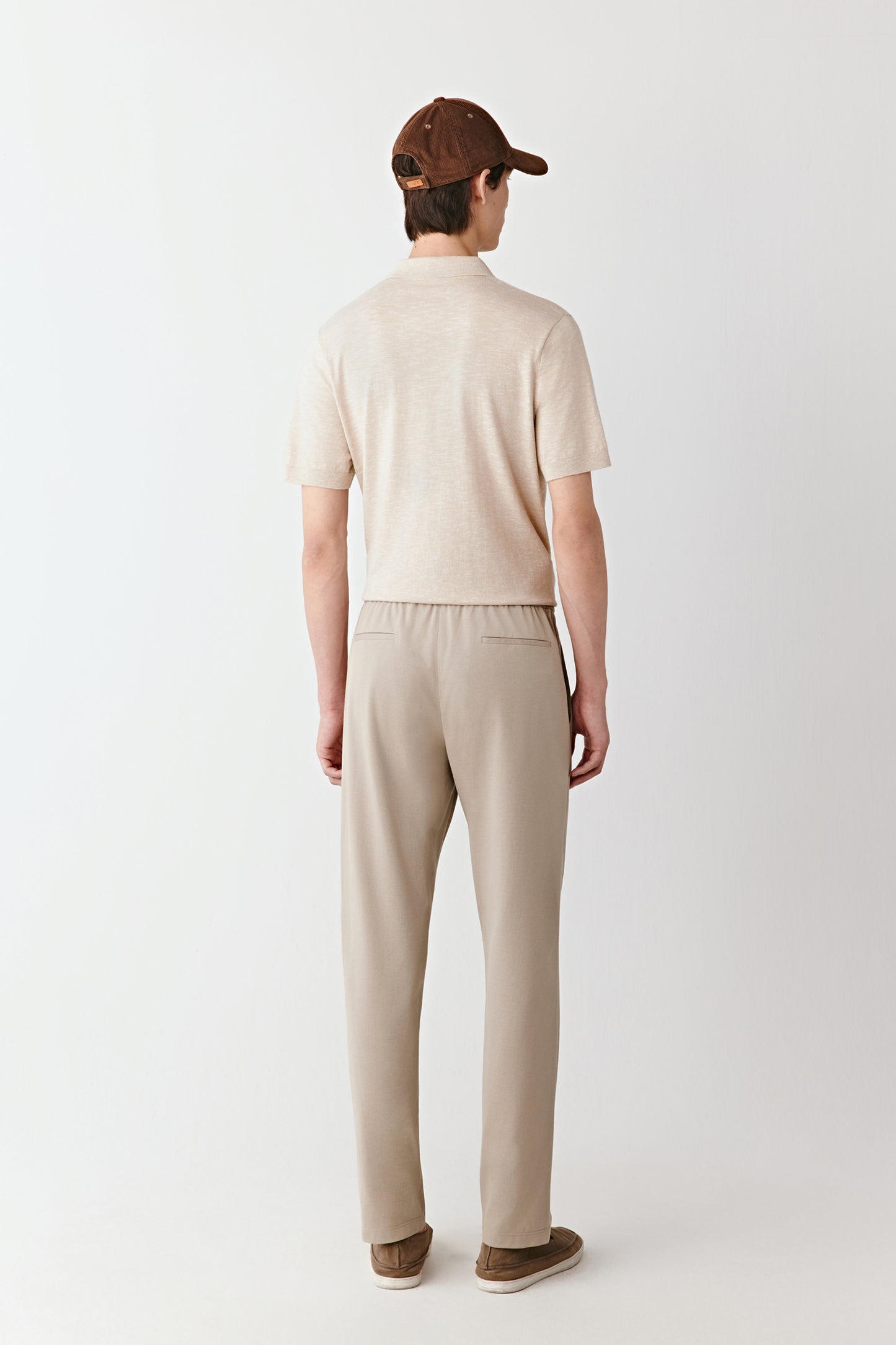 Open-collar Cotton and Silk Knit