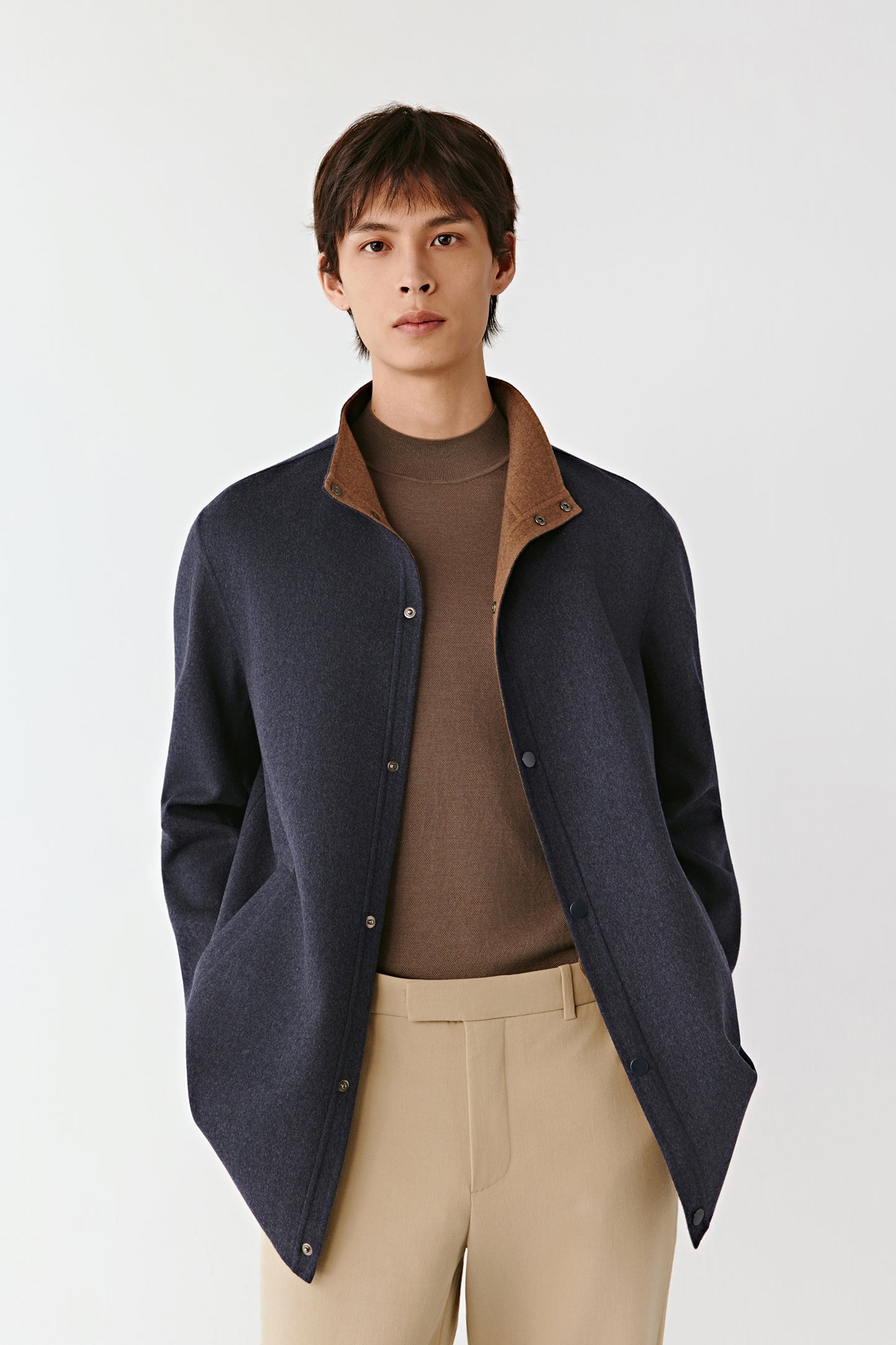 Reversible Jacket in Double-Faced Wool