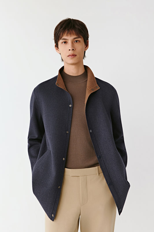 Reversible Jacket in Double-Faced Wool
