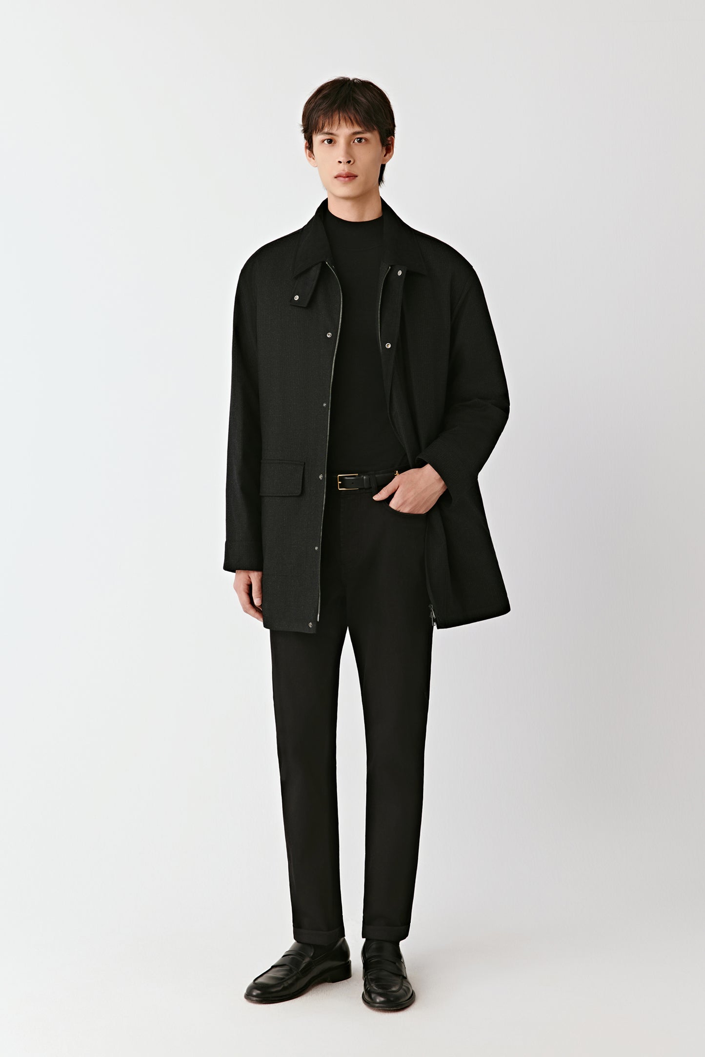 Manteau matelassé en flanelle de laine