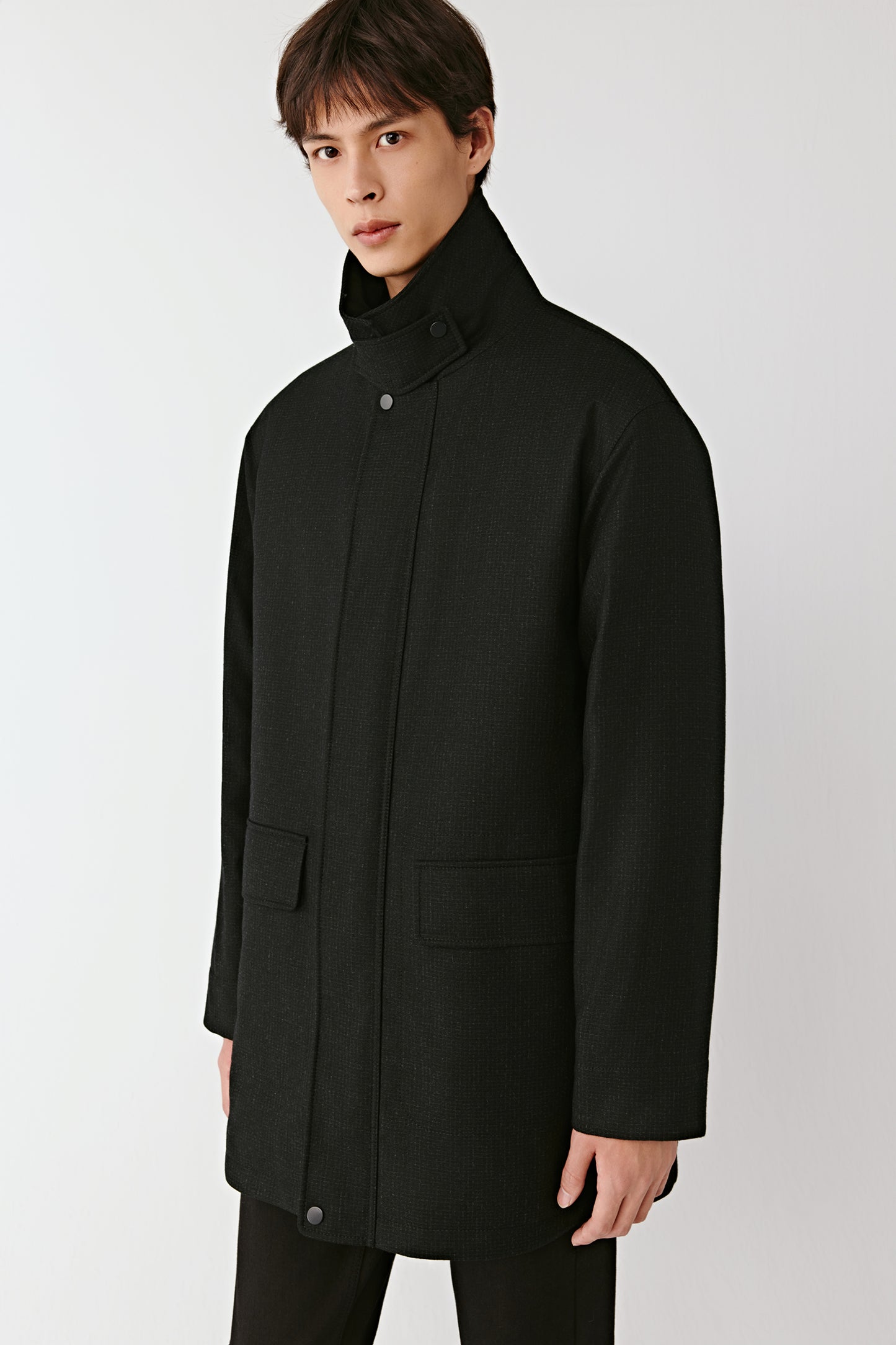 Manteau matelassé en flanelle de laine