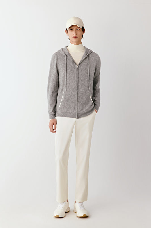 Zipped Cardigan in Cashmere