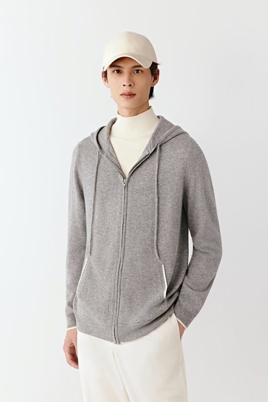 Zipped Cardigan in Cashmere