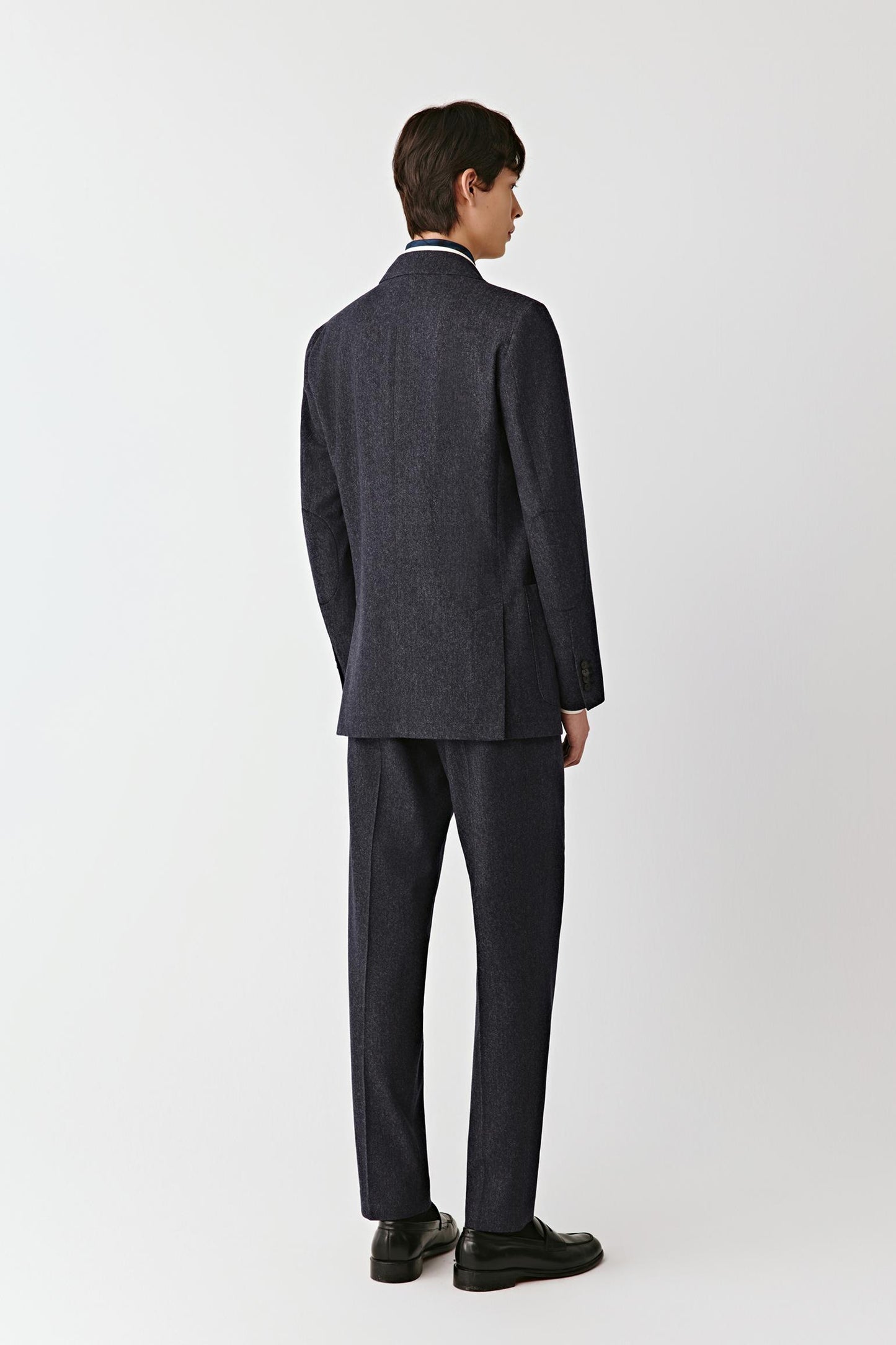 Jacket in Denim-Effect Wool