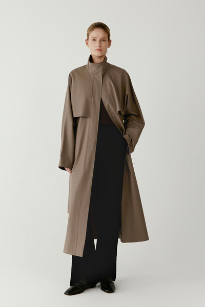 新品　deres weightlessness silk trench coat Veyron Silk Trench - Beige – The Frankie Shop