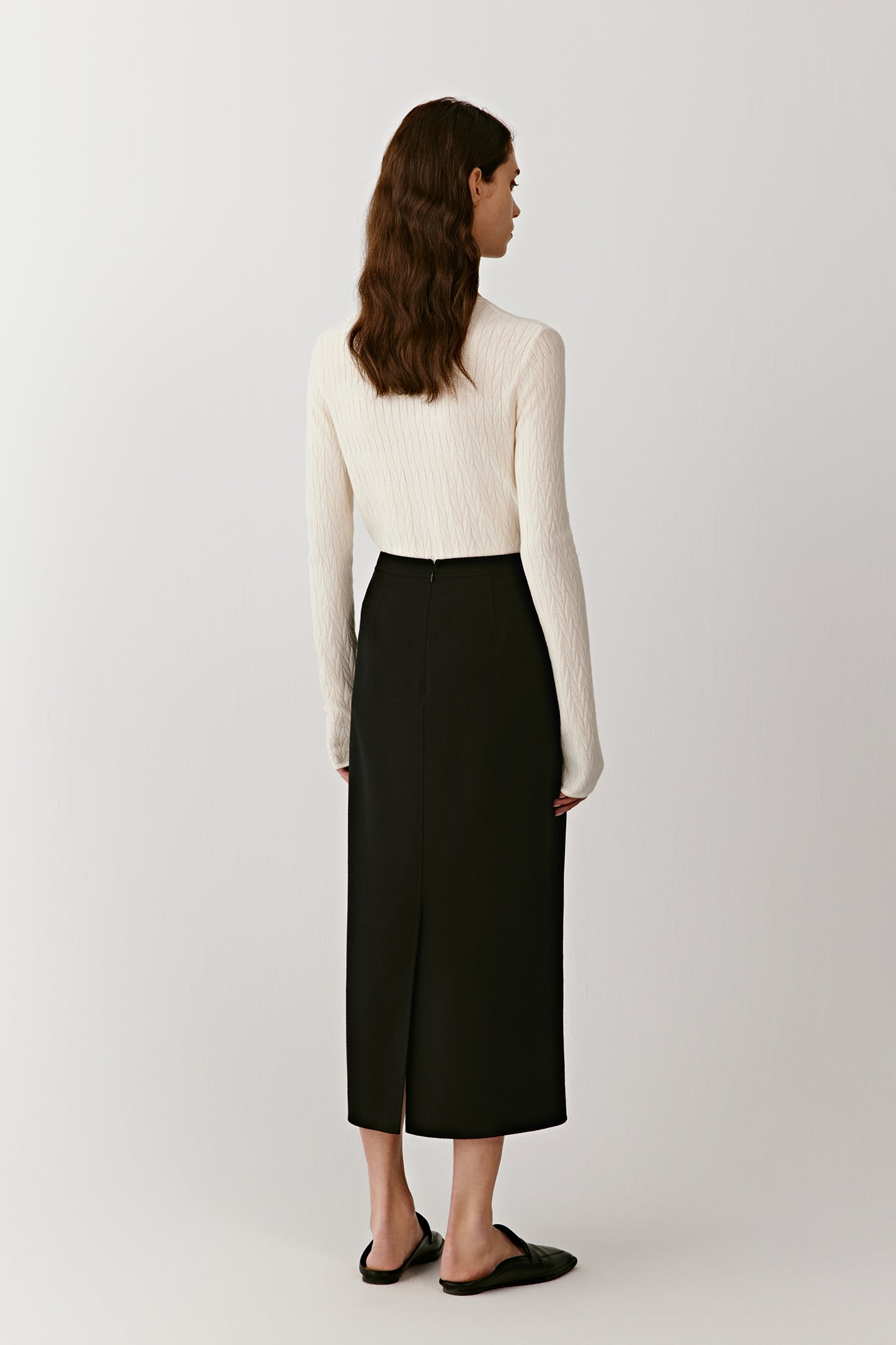 Textured Cardigan in Superfine Wool