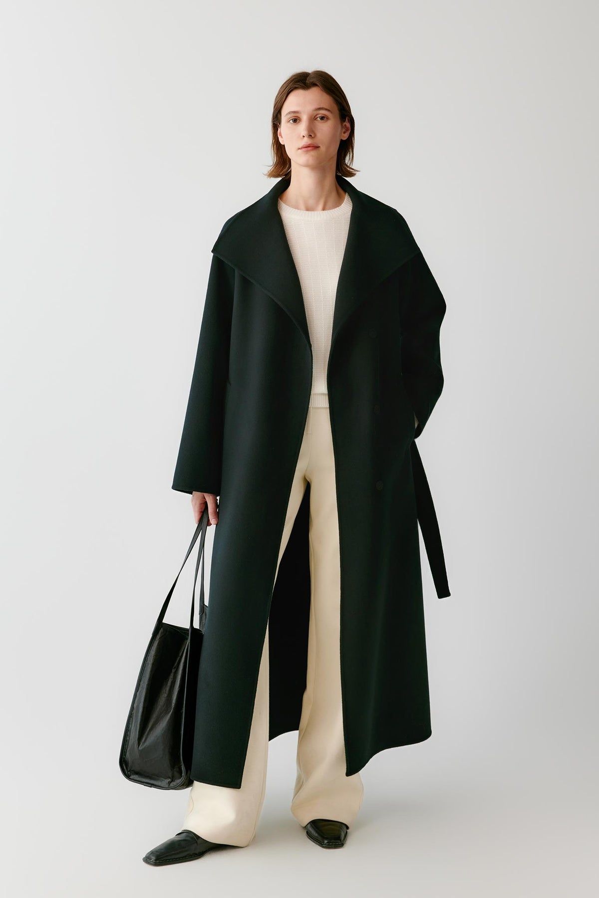 Manteau long en laine