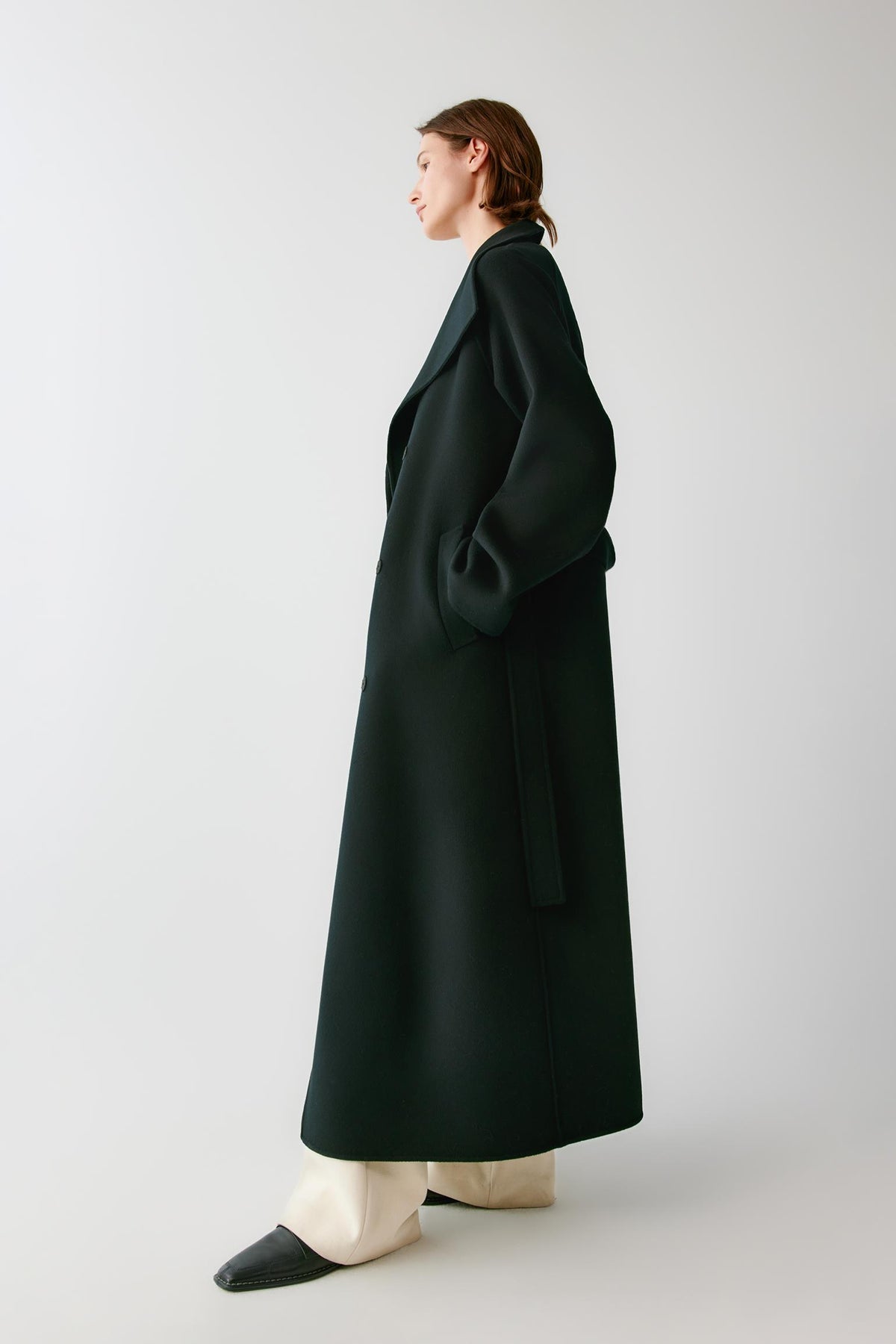 Manteau long en laine
