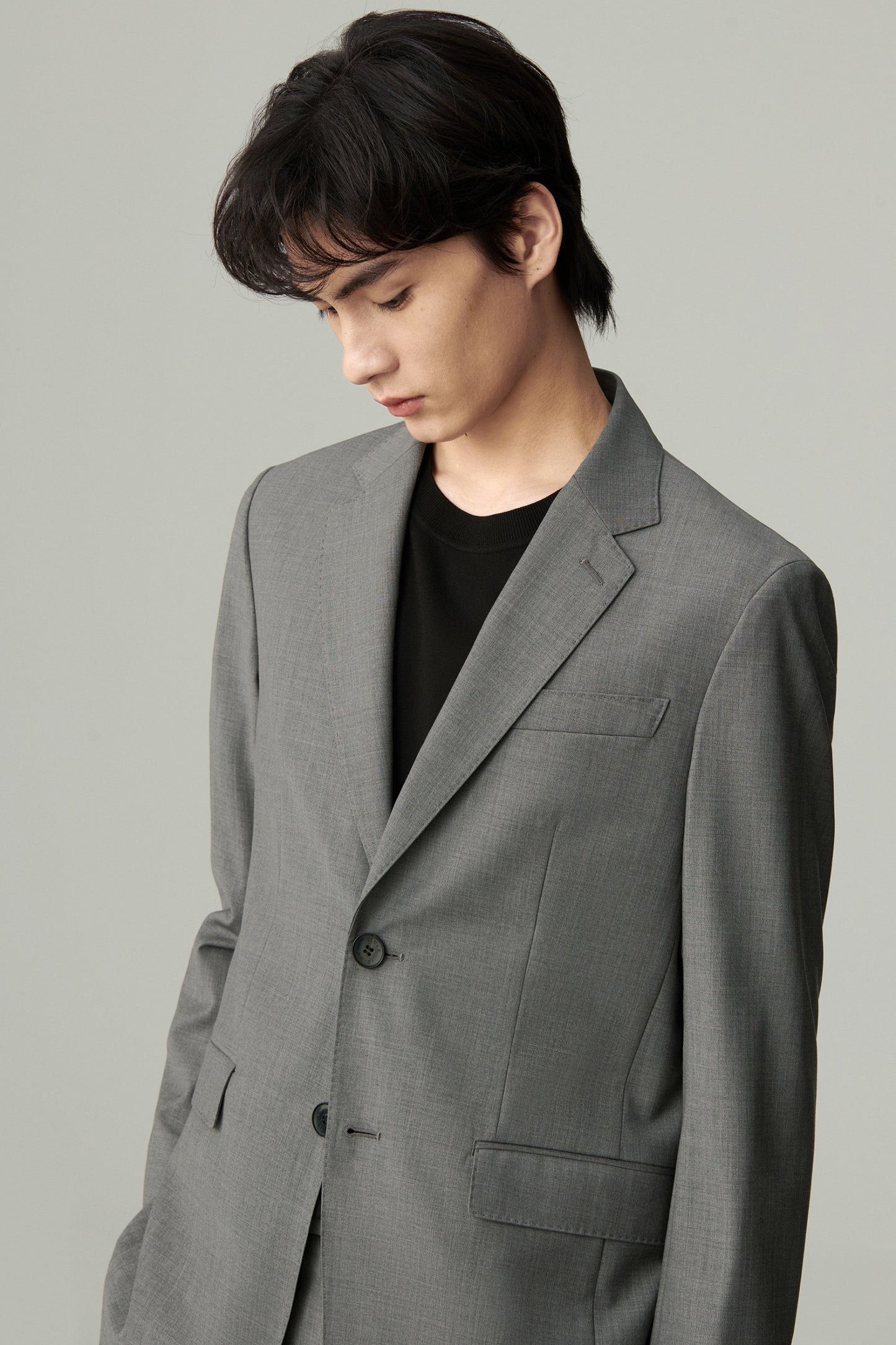 Veste droite en laine