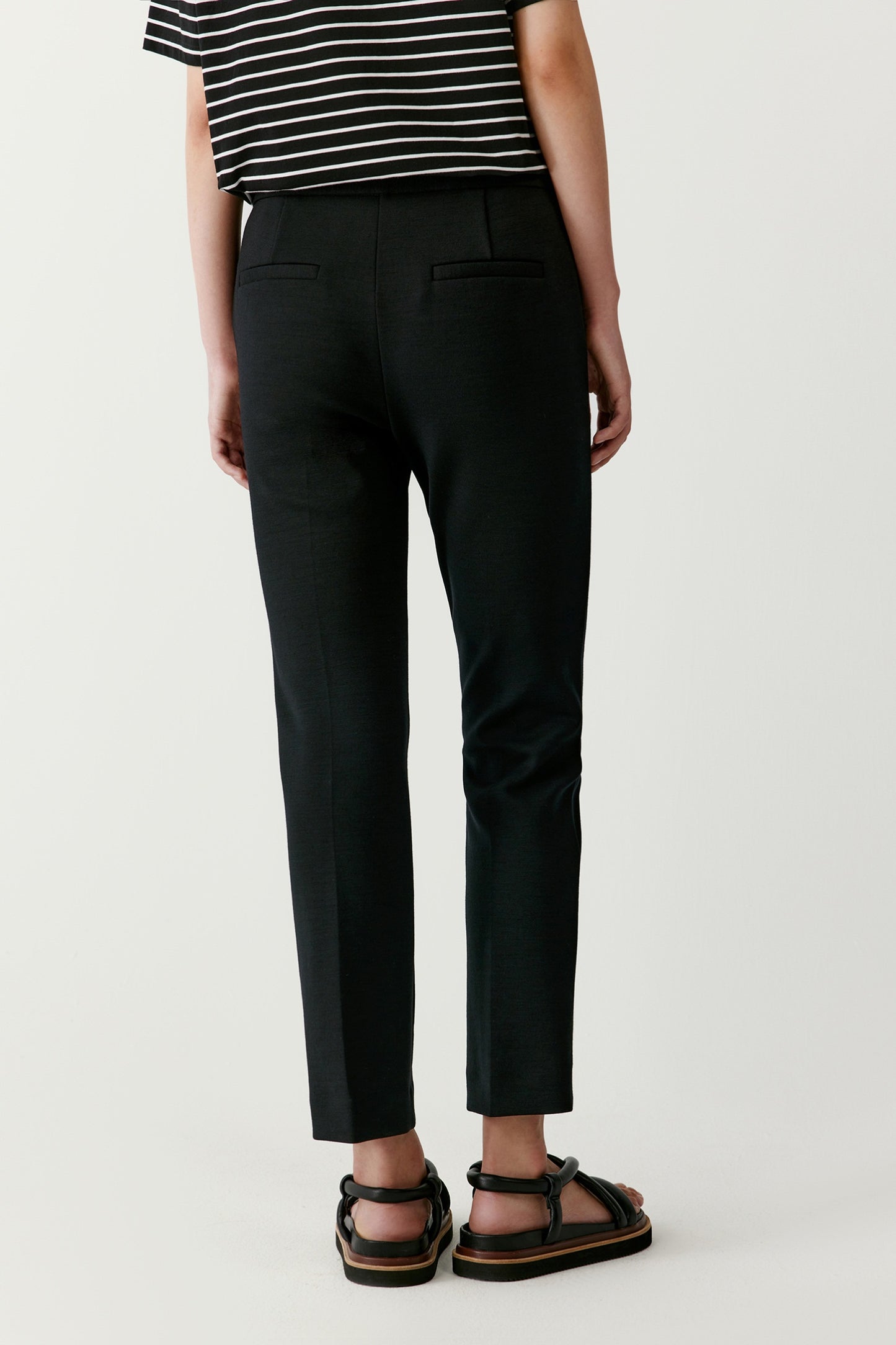 Straight-Leg Trousers in Combed Wool Jersey