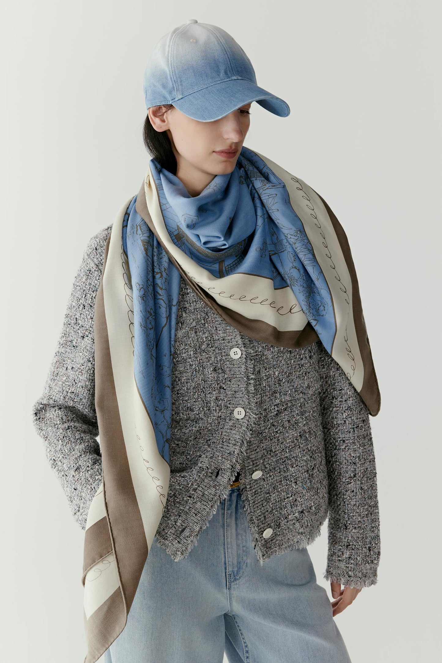 Scarf in Cashmere and Silk