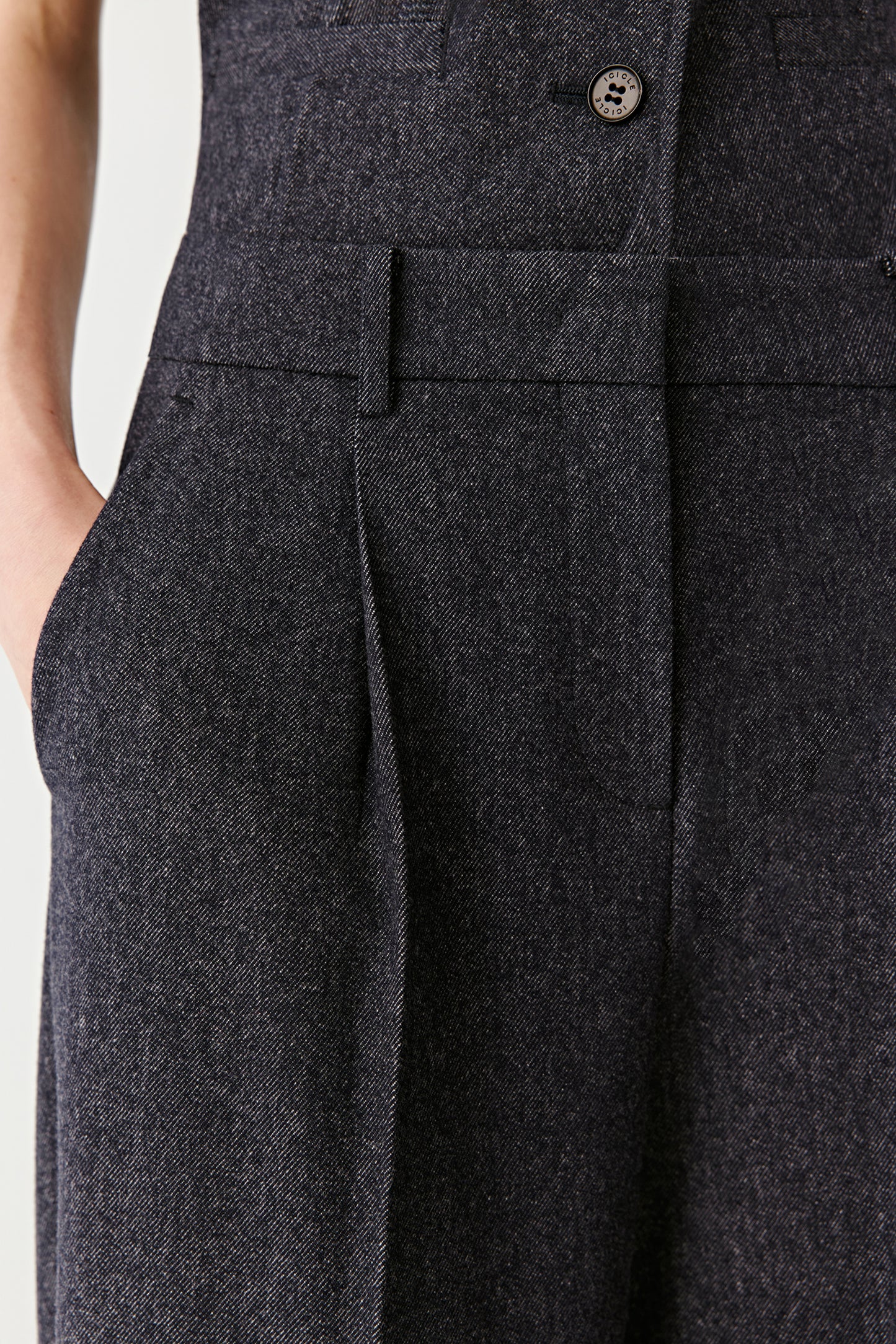 Pantalon droit en laine