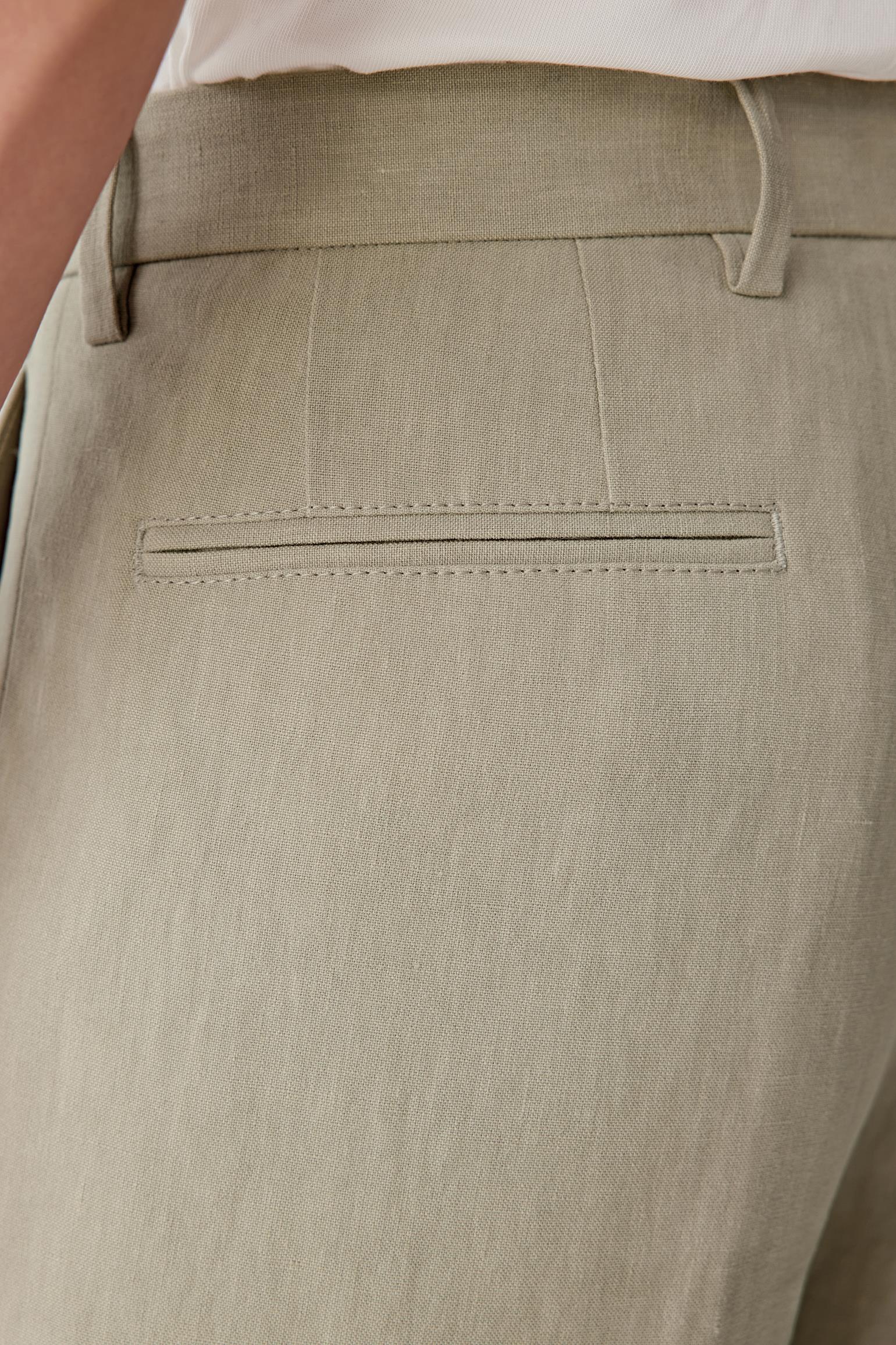 Close-up of the back/hip area highlighting the fabric grain, seam finishing and natural matte appearance.