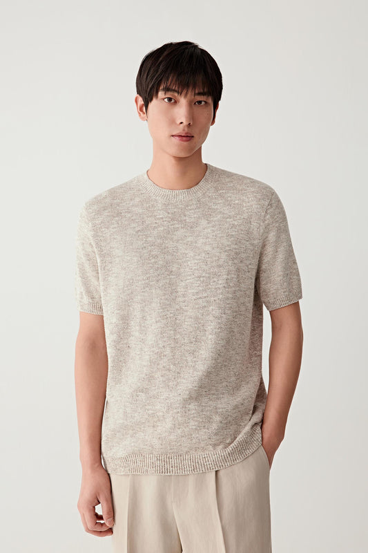 Three-quarter view showing the subtle slub texture.