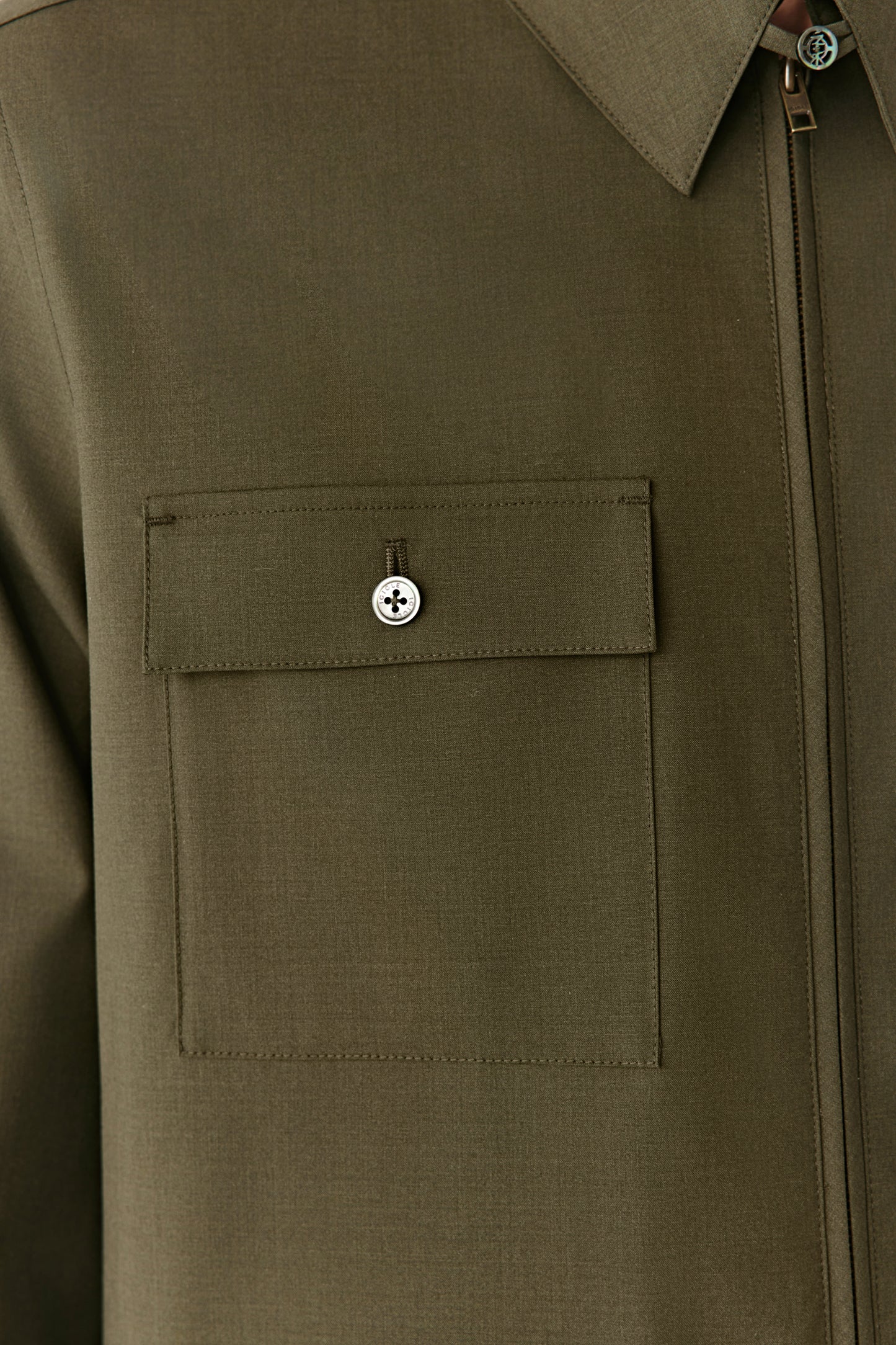 Veste zippée en laine et soie